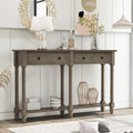 [variant:N852P245591E] Console Table with 2 Drawers & Bottom Shelf – Gray Wash image 1