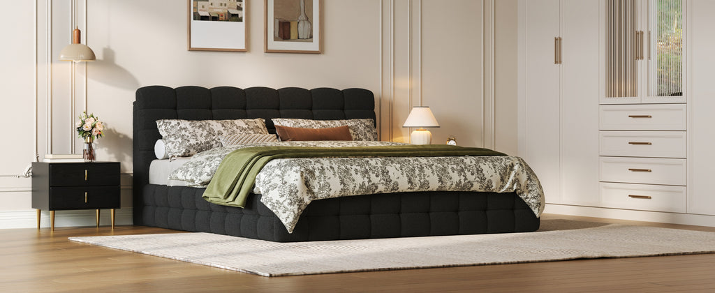 [variant:HS451572AAB] Queen Hydraulic Lift Storage Bed – Black image 22