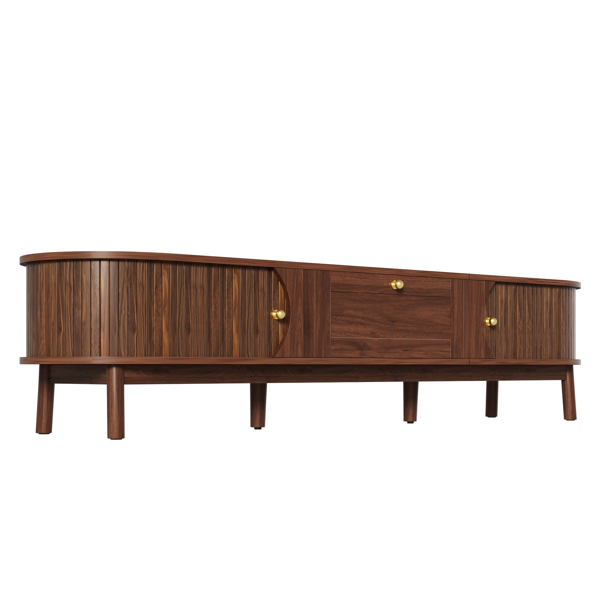 [variant:N875P452044N] Walnut TV Stand with Sliding Doors – 67-Inch image 19