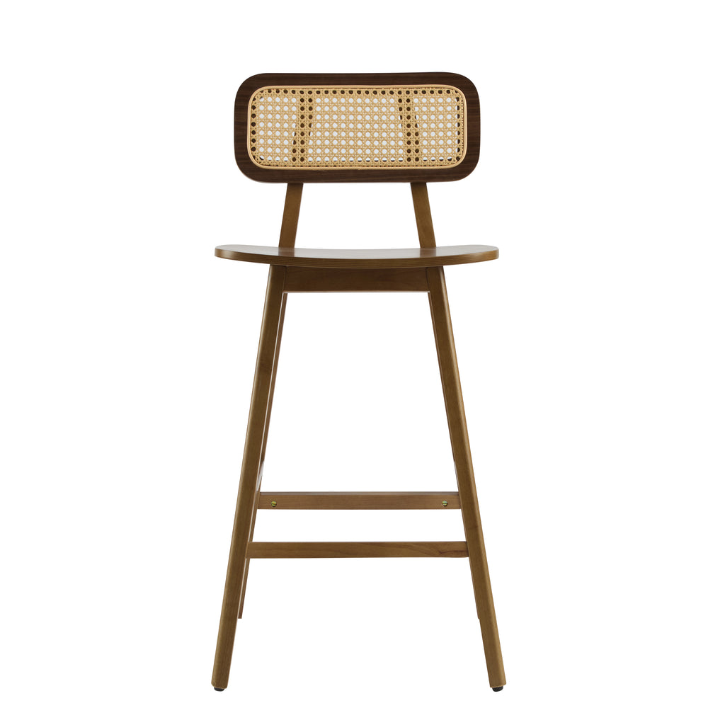 Walnut Rattan Counter Stools – Set of 2 or 4 — [variant:N897P439500W] Walnut image 6