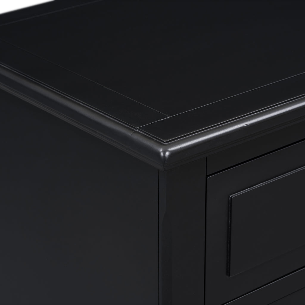 3-Drawer Painted Nightstand – 28-Inch — [variant:N889P444140B] Black image 13