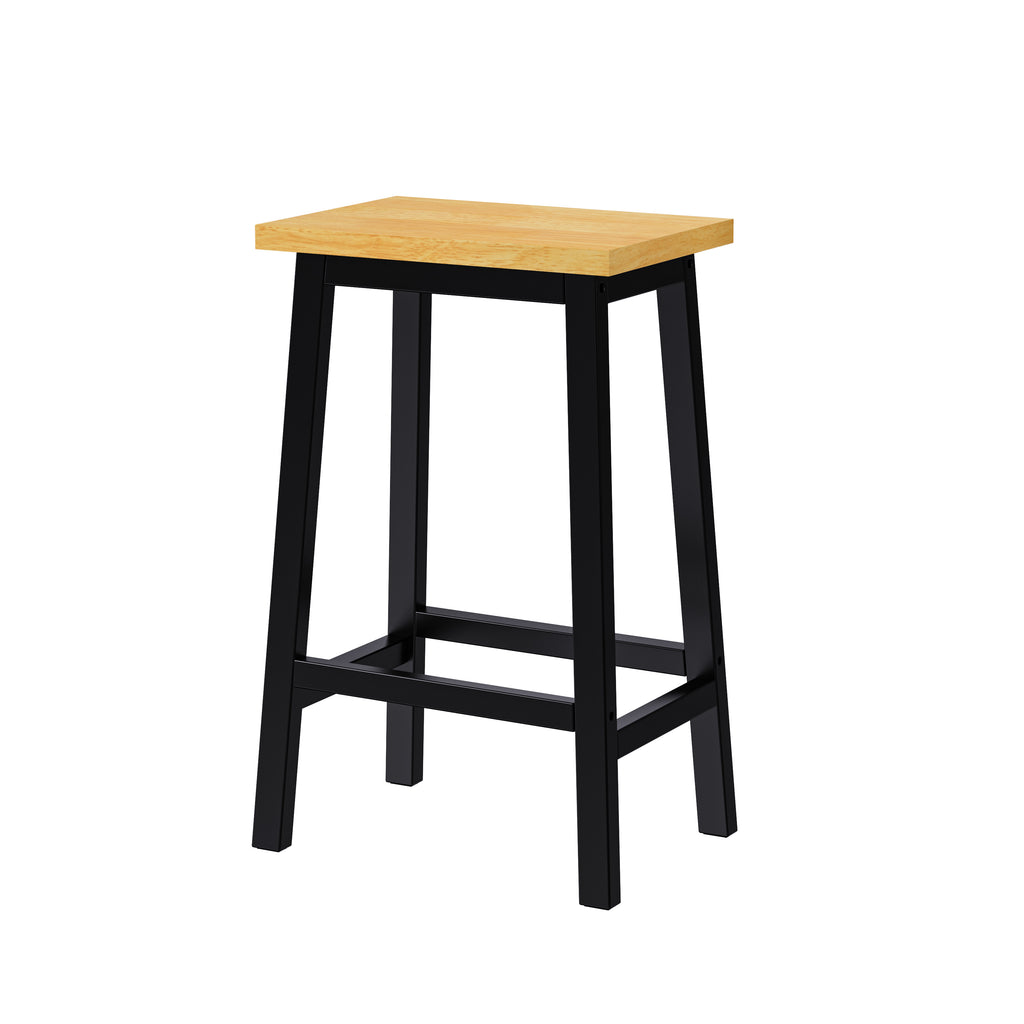 [variant:N853P388050B] Set of 2 Farmhouse Counter Stools – Black image 7