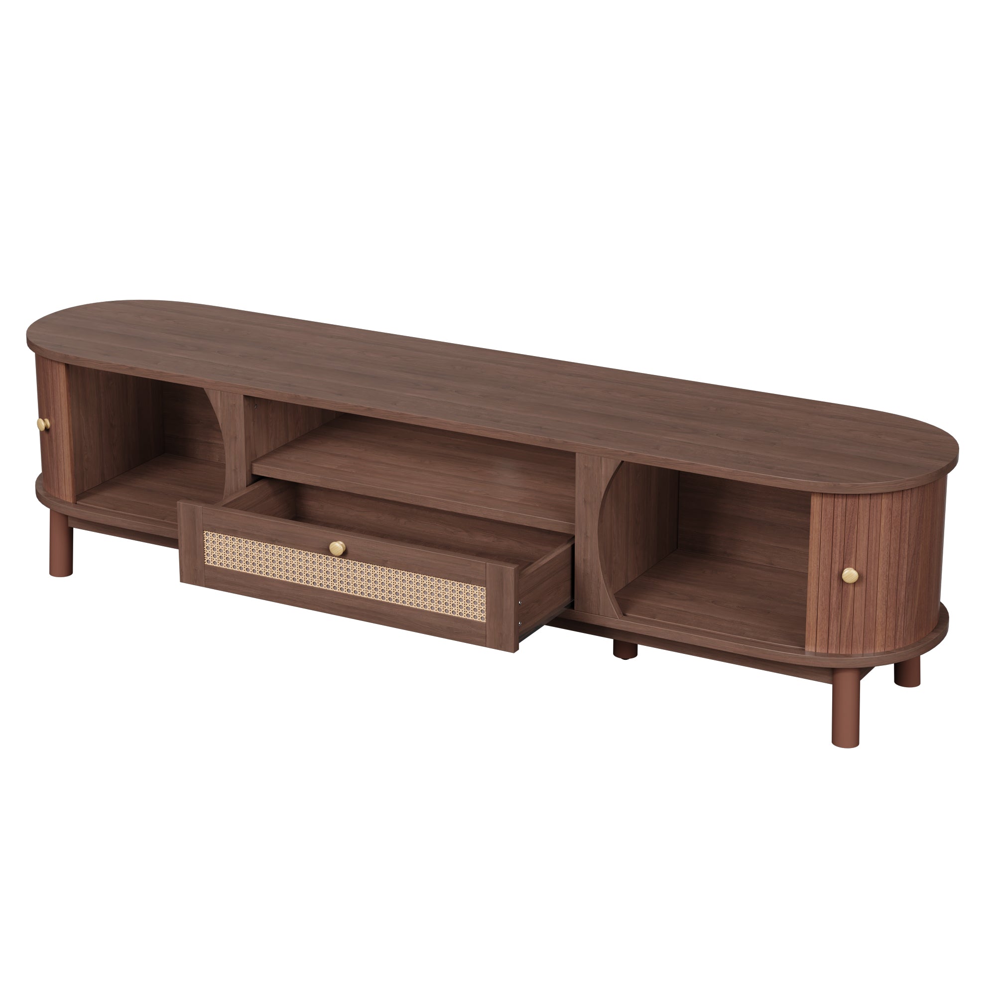 [variant:GA725398N] Walnut TV Stand and Coffee Table Set image 15