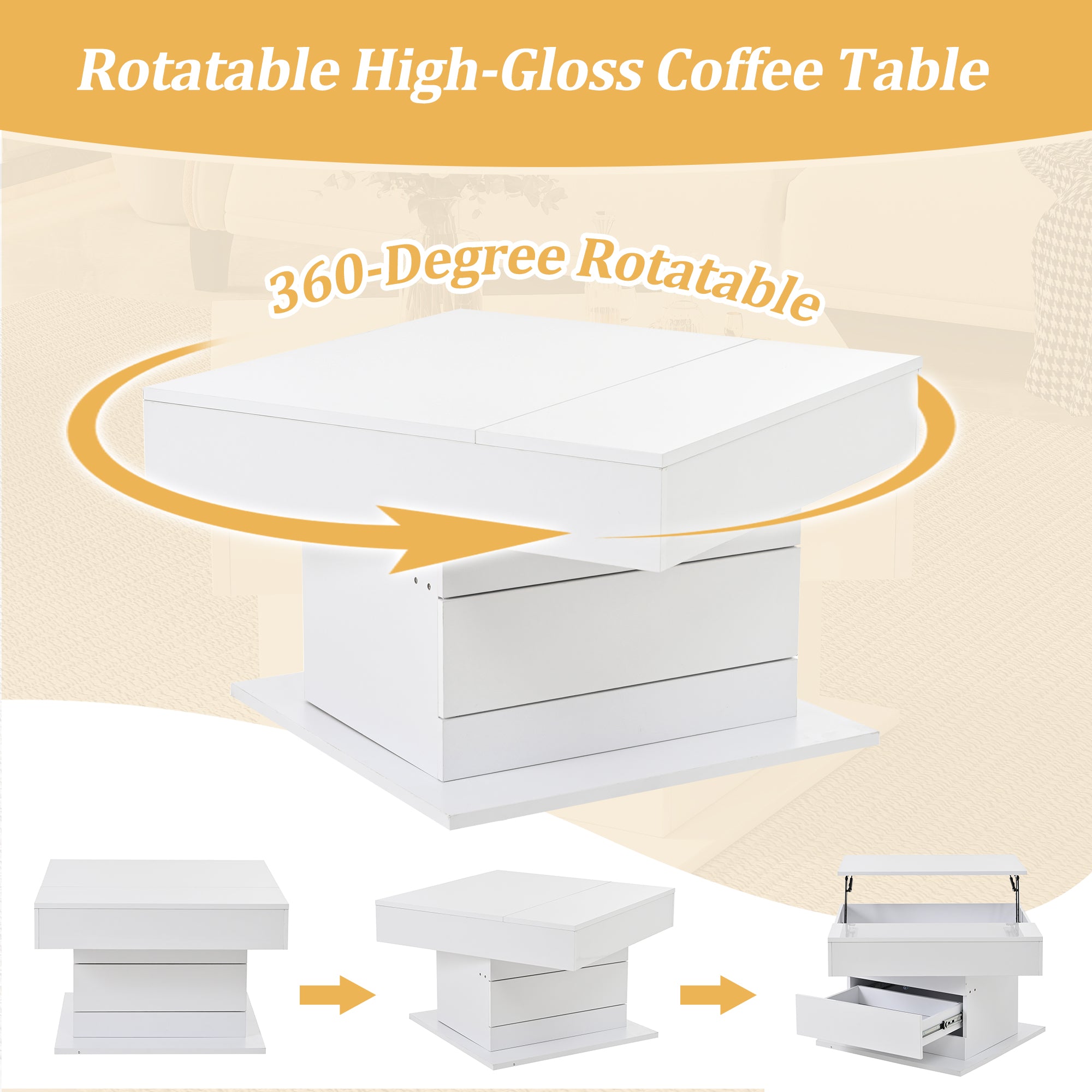 [variant:N892P423296W] 360° Rotating Lift-Top Coffee Table with Drawer image 33
