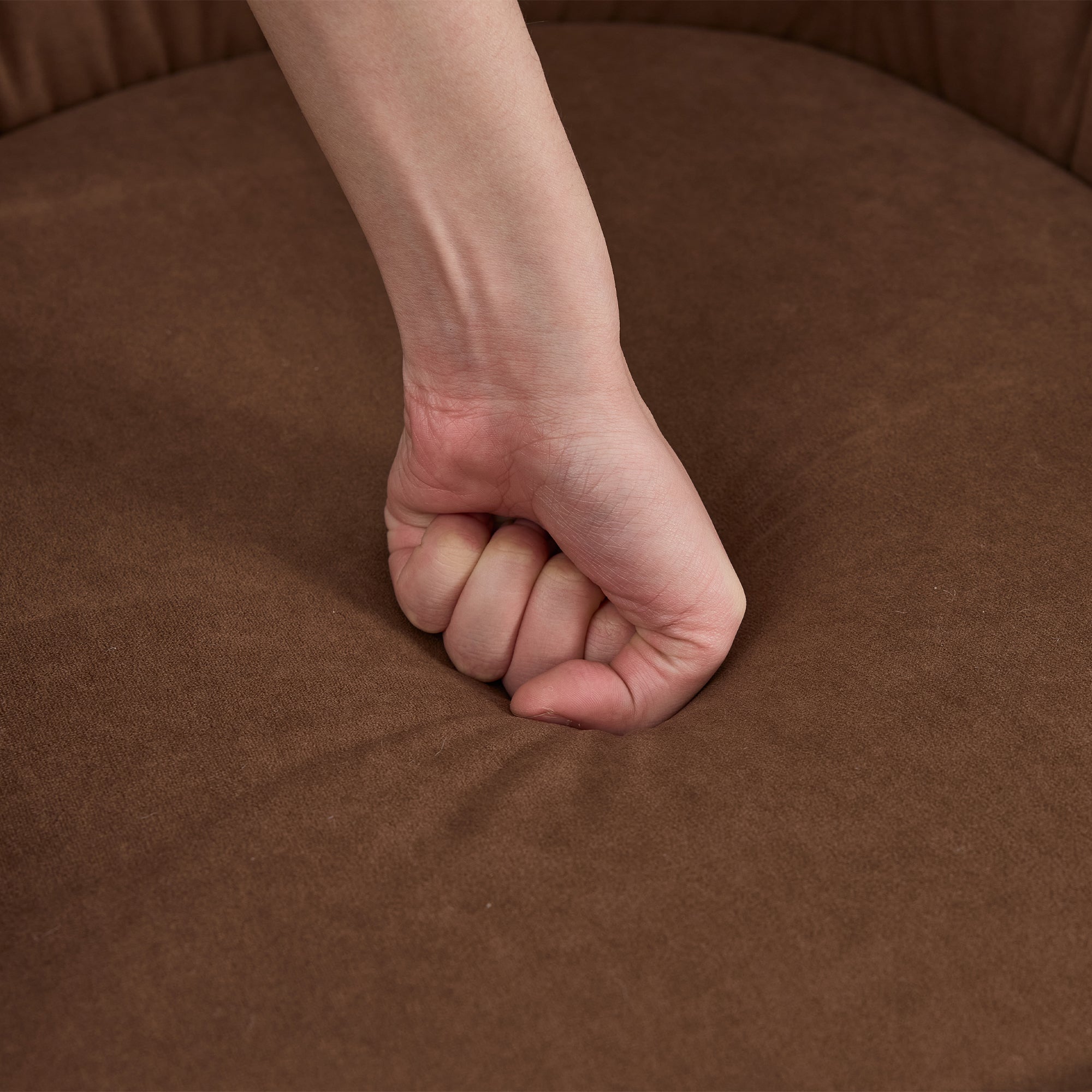[variant:W5031P479728] Brown Faux Leather Swivel Accent Chair image 7