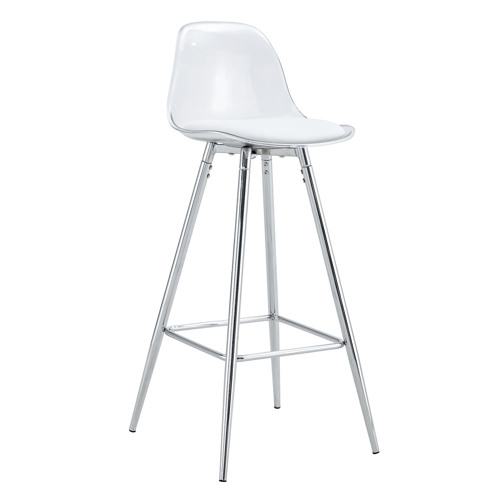 [variant:W3806P404769] Modern Upholstered Bar Chairs – White & Silver image 21