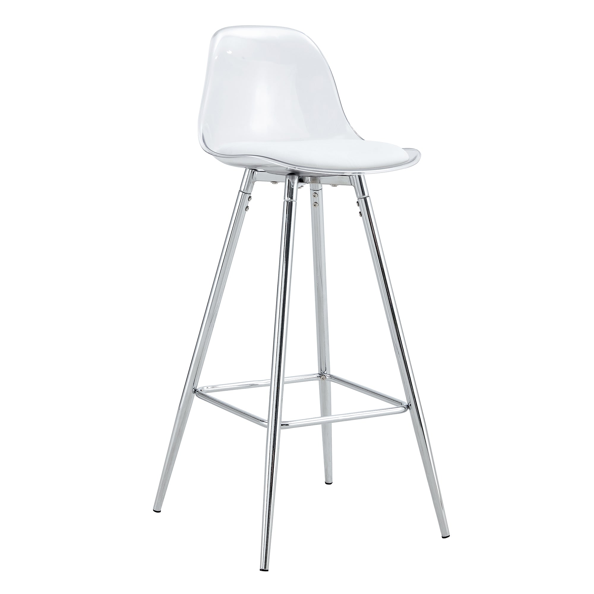 [variant:W3806P404769] Modern Upholstered Bar Chairs – White & Silver image 21