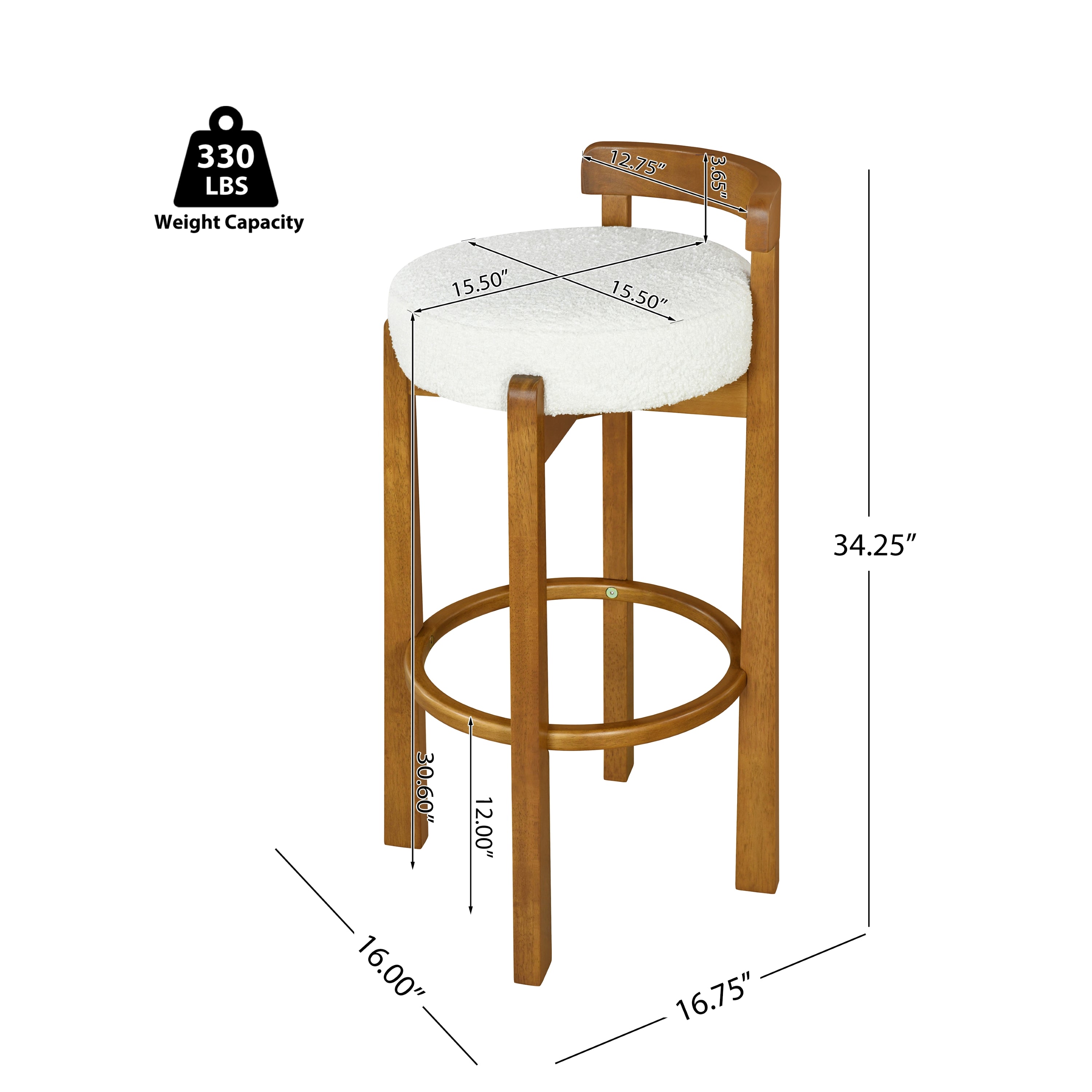 [variant:N897P443728W-S4] Elise Set of 4 Walnut Wood Bar Stools image 4