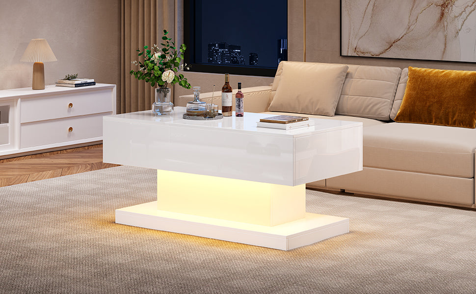 [variant:N892P407974W] High-Gloss Lift-Top Coffee Table with LED Lights image 51