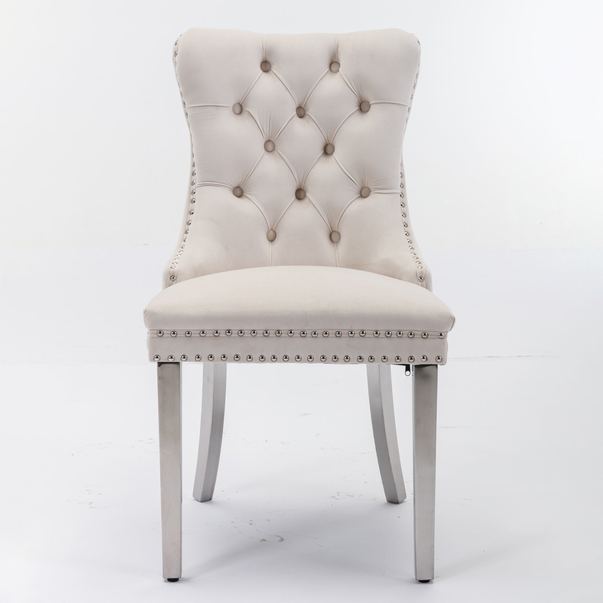 [variant:W5755P474574] Tufted Velvet Dining Chairs – Set of 2 image 2