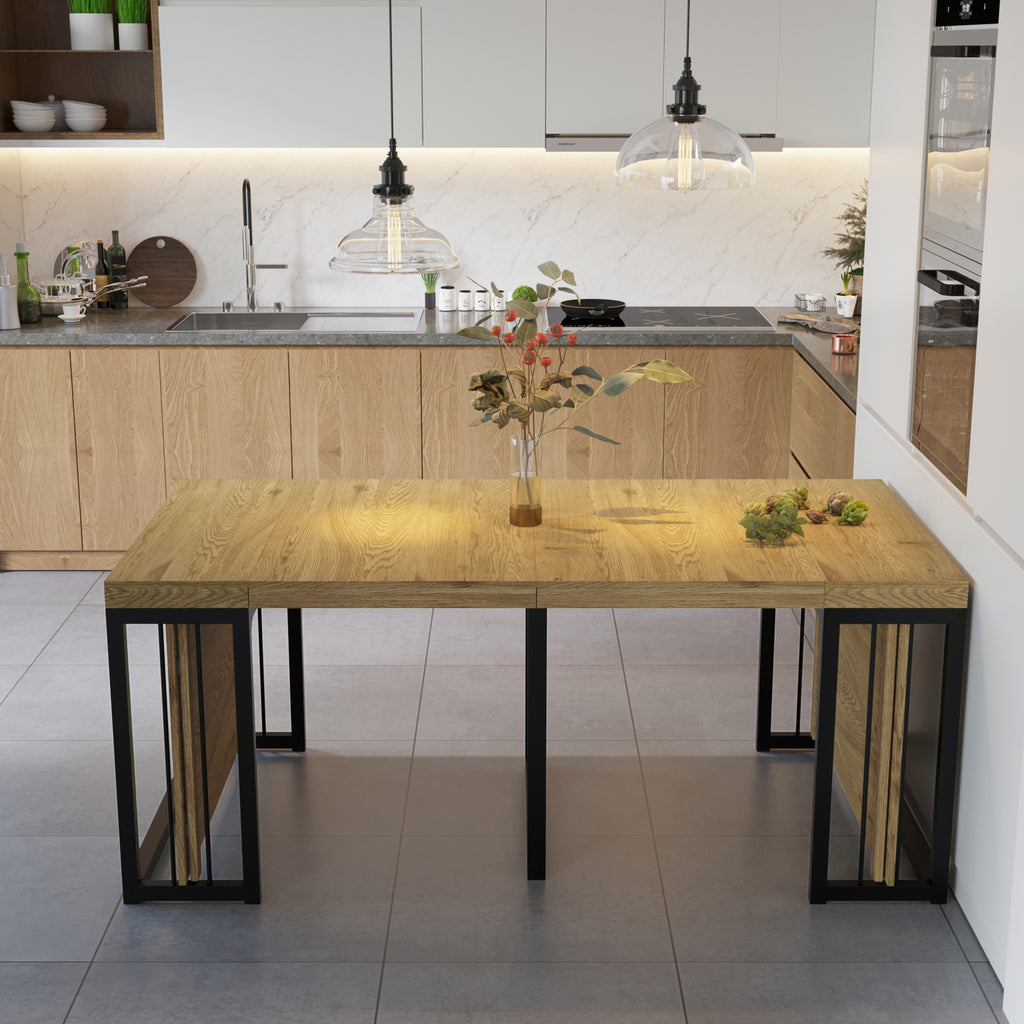 [variant:W3679S00001] Extendable Dining Table for 2–10 – Wild Oak image 3
