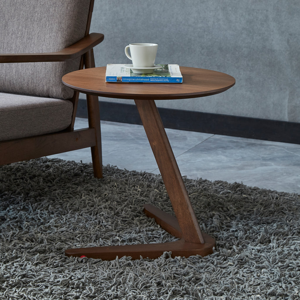 [variant:N872P268193T] Modern C-Shaped Wood Side Table image 1