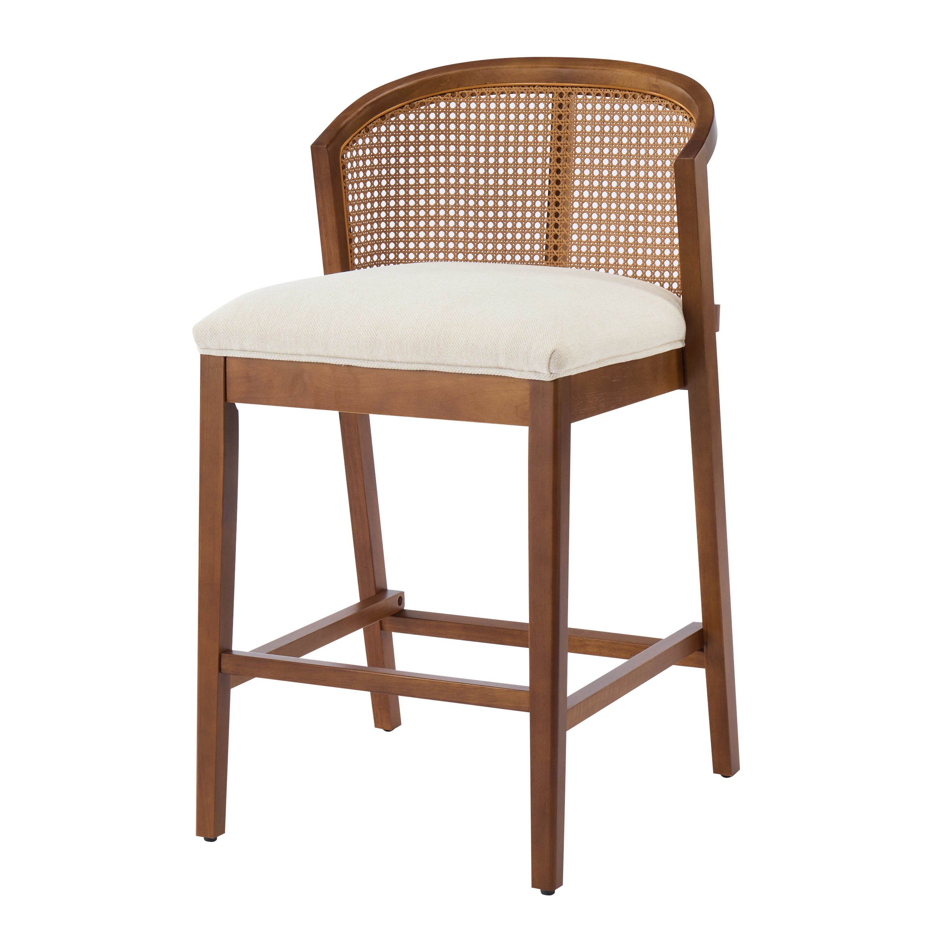 Upholstered Wood Counter Stools – Sets of 2 or 4 — [variant:N897P439502W-S4] Beige,Walnut image 8