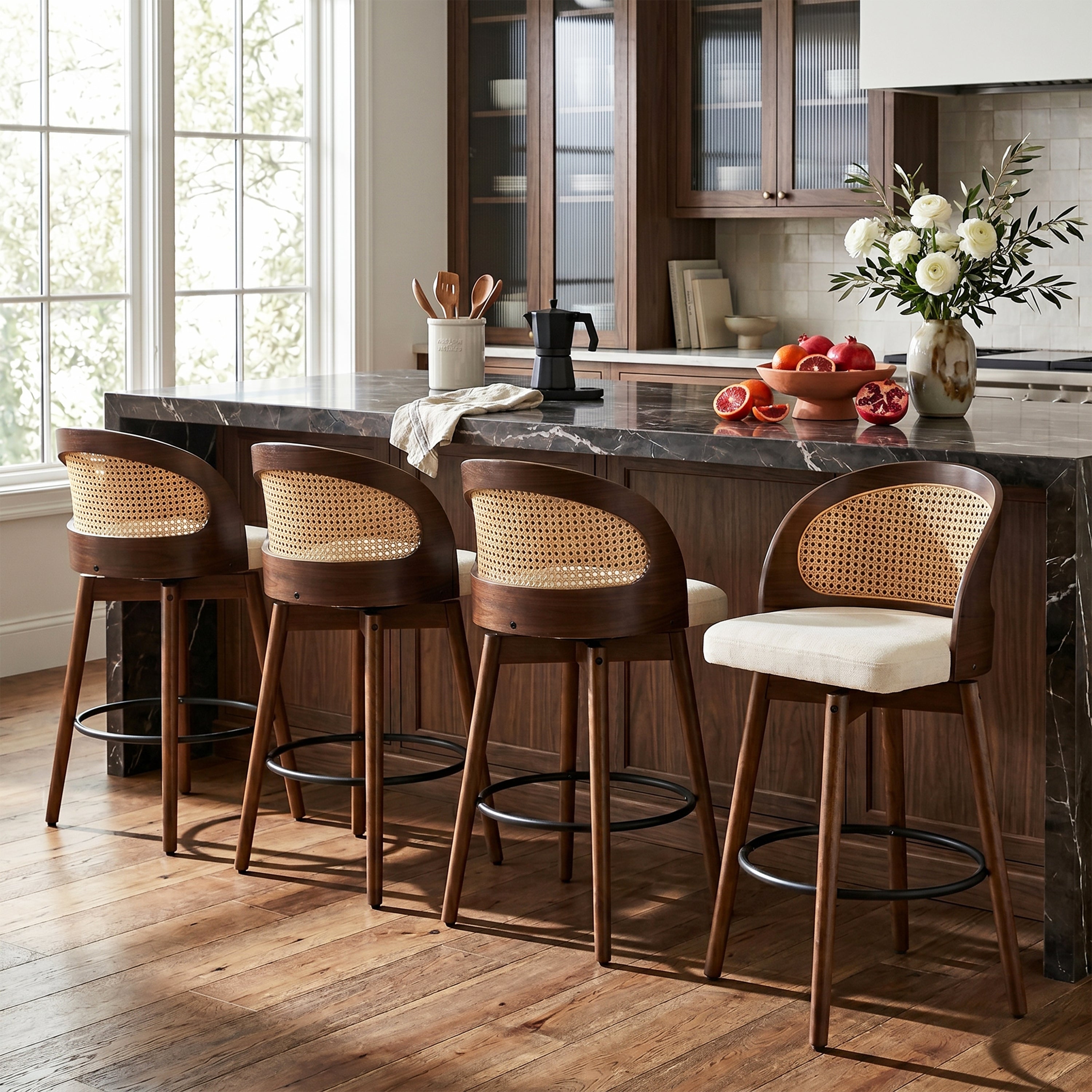 [variant:N897P439513W-S4] Como Swivel Counter Stools – Set of 4 image 1