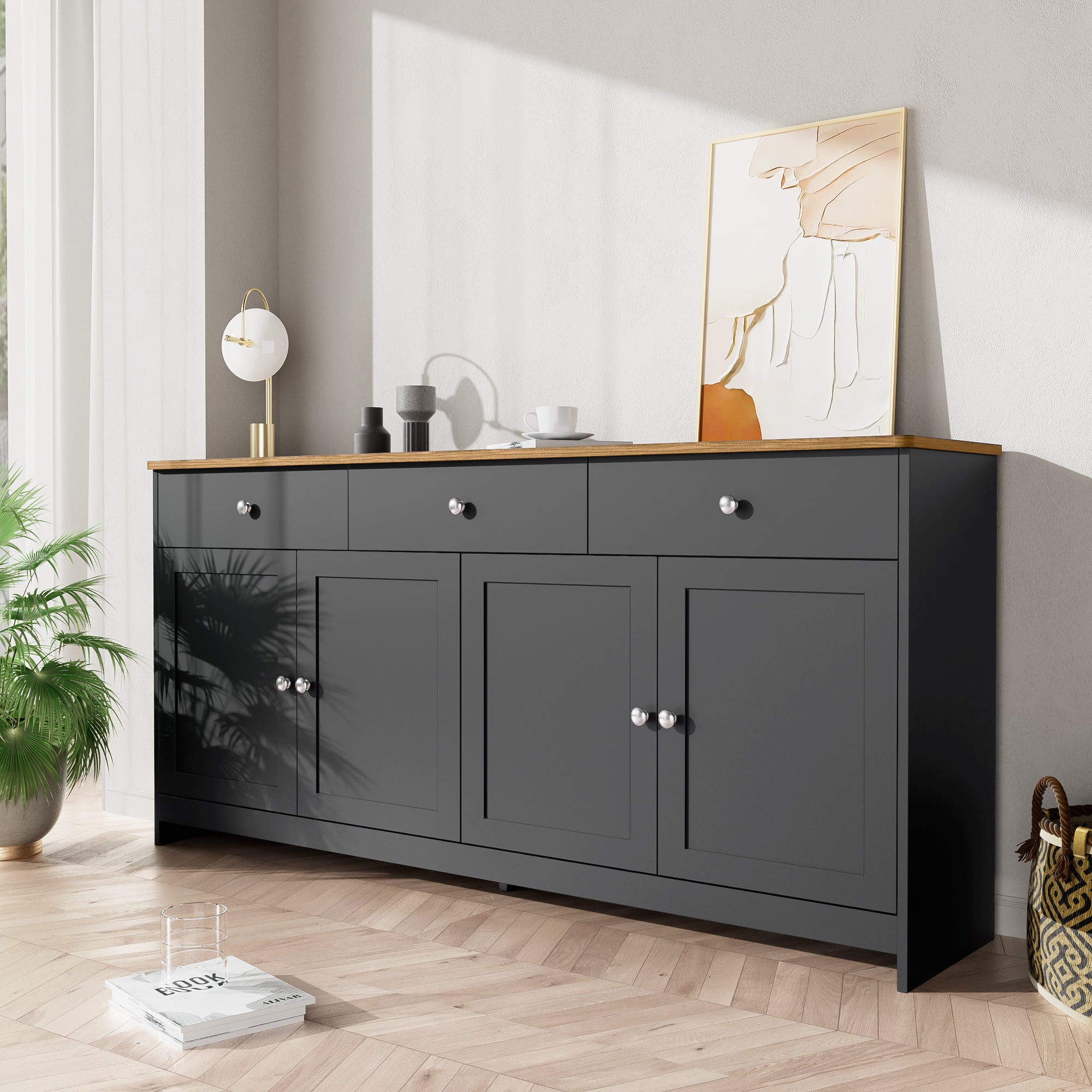 [variant:GA0017B] Gray-Black / Wood Tone image 6