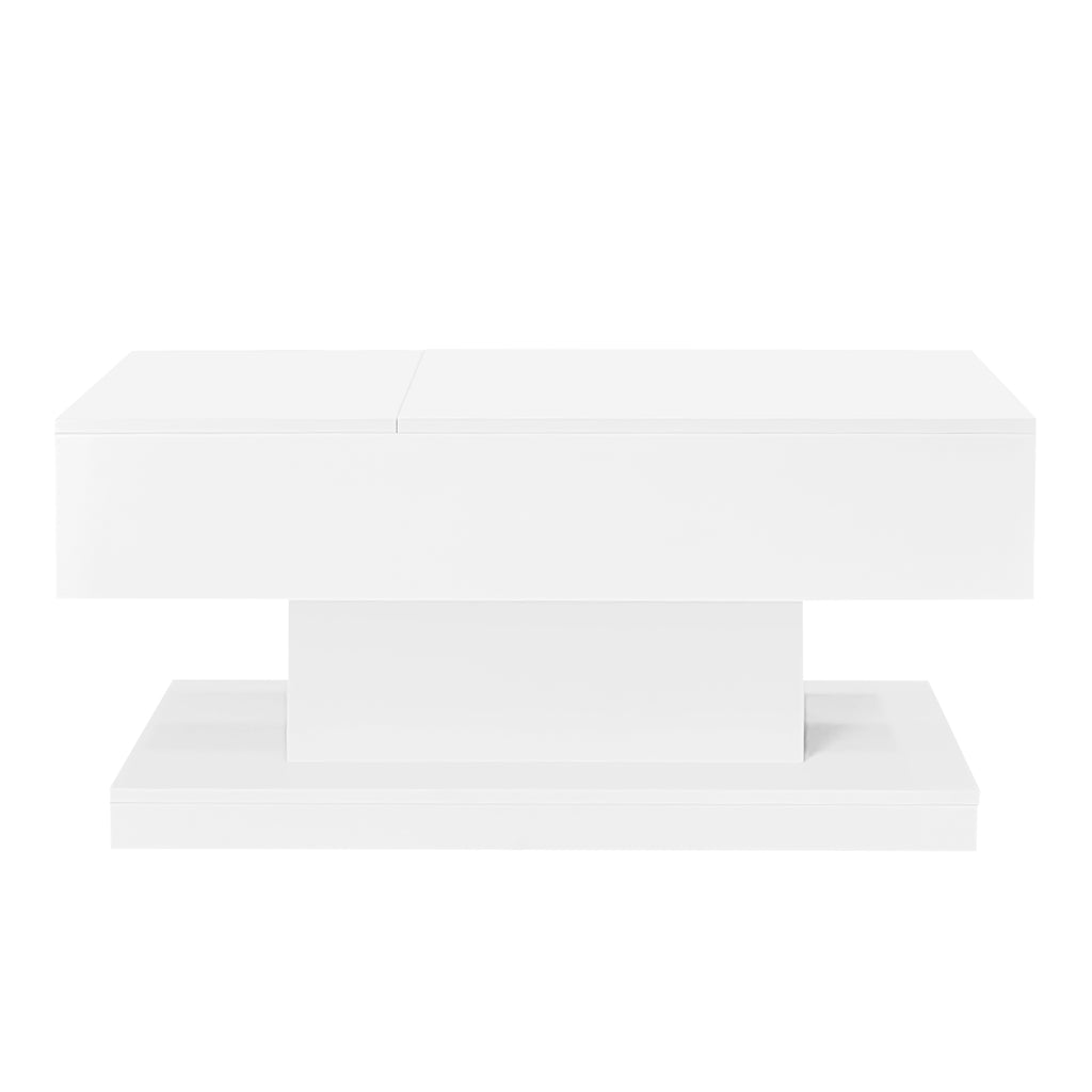 [variant:N892P407974W] High-Gloss Lift-Top Coffee Table with LED Lights image 20