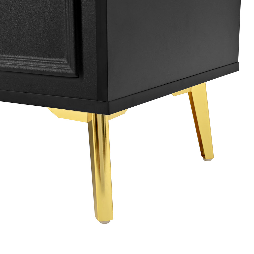 [variant:GA0021S] 4-Door Sideboard with 4 Drawers – Black and Gold image 21