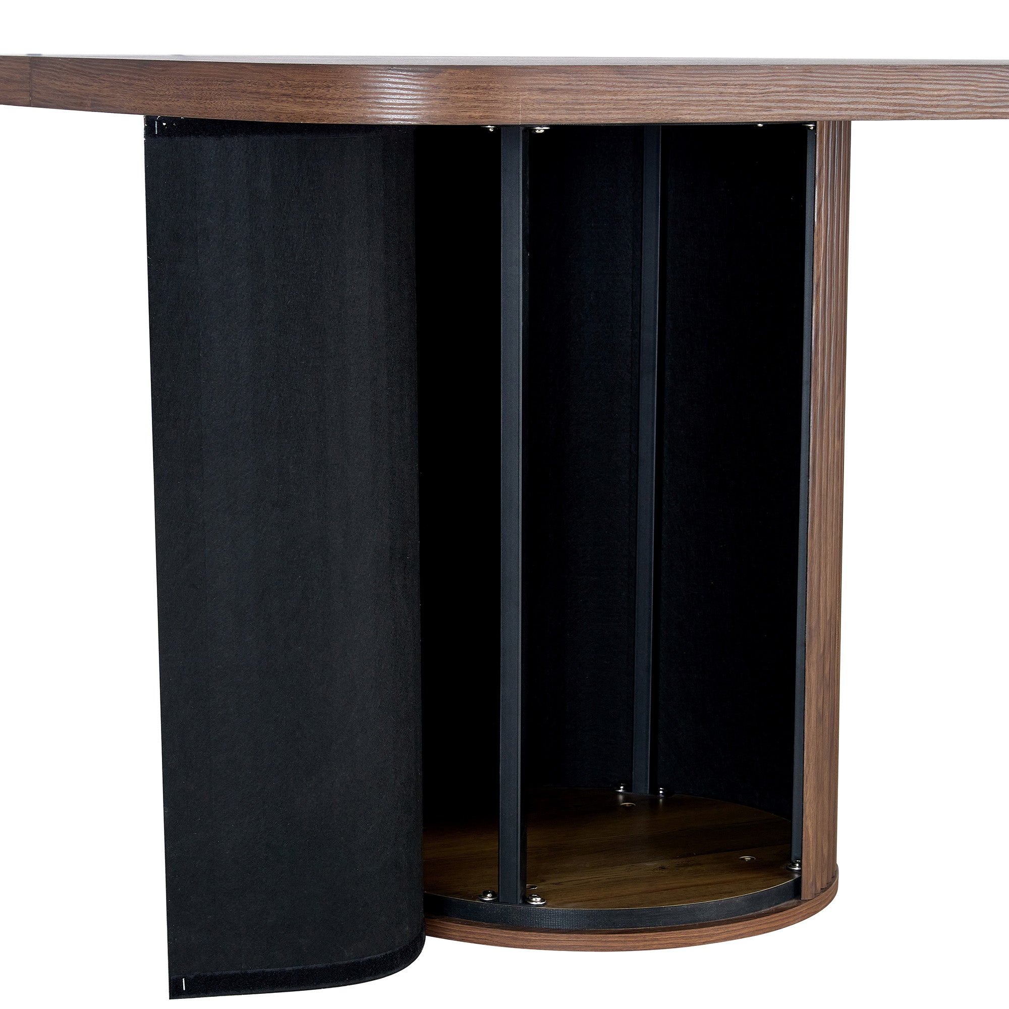 [variant:W3806S00019] Walnut Roman-Column Dining Table – 78.7-Inch image 18