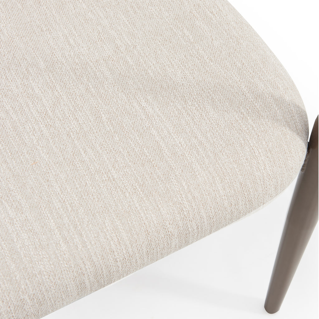 [variant:N872P280326H] Set of 2 Beige Upholstered Metal Dining Chairs image 11