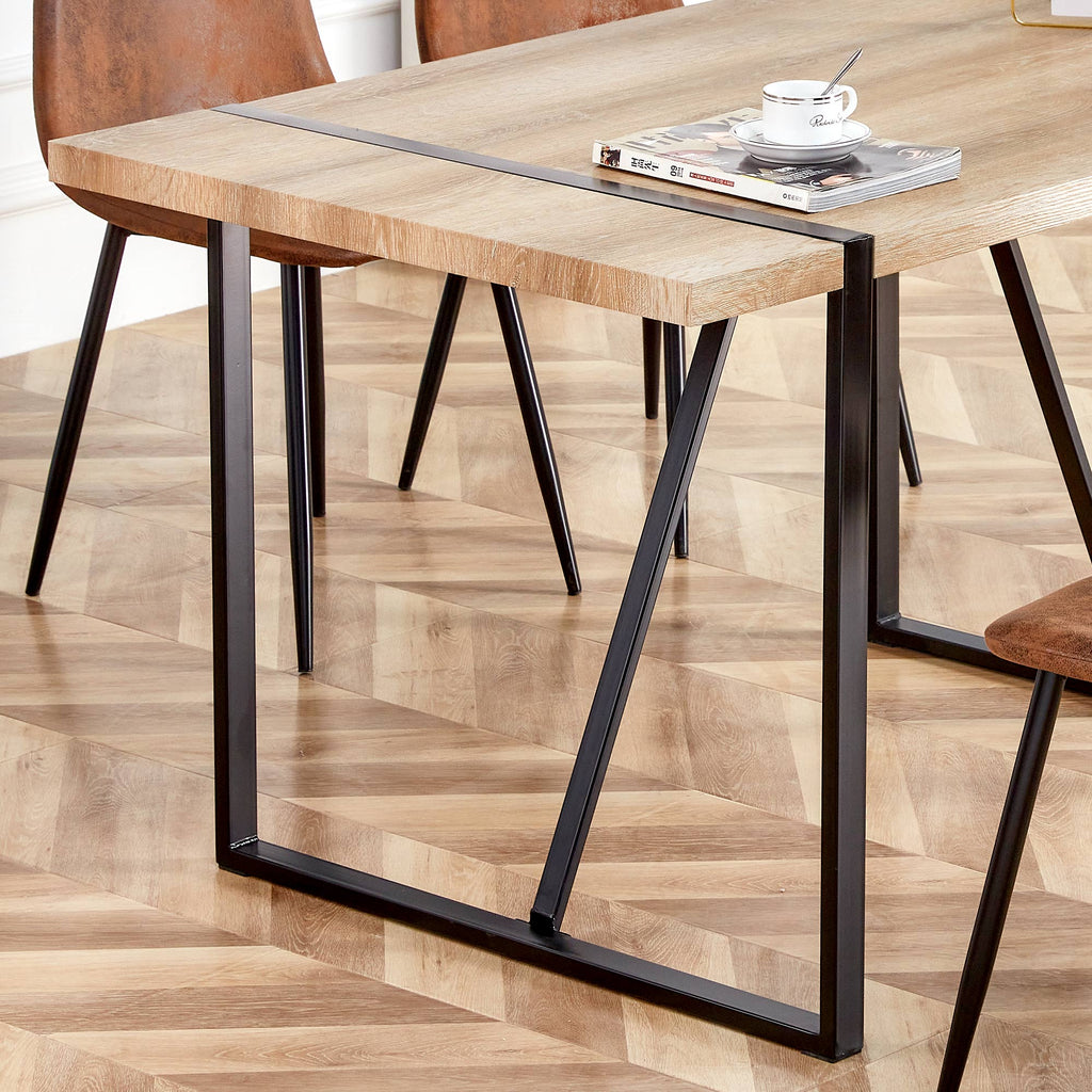 [variant:W3806P405273] Wood-Grain Dining Table – 55-Inch image 9