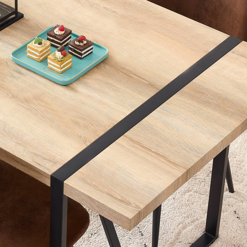 [variant:W3806P405273] Wood-Grain Dining Table – 55-Inch image 18