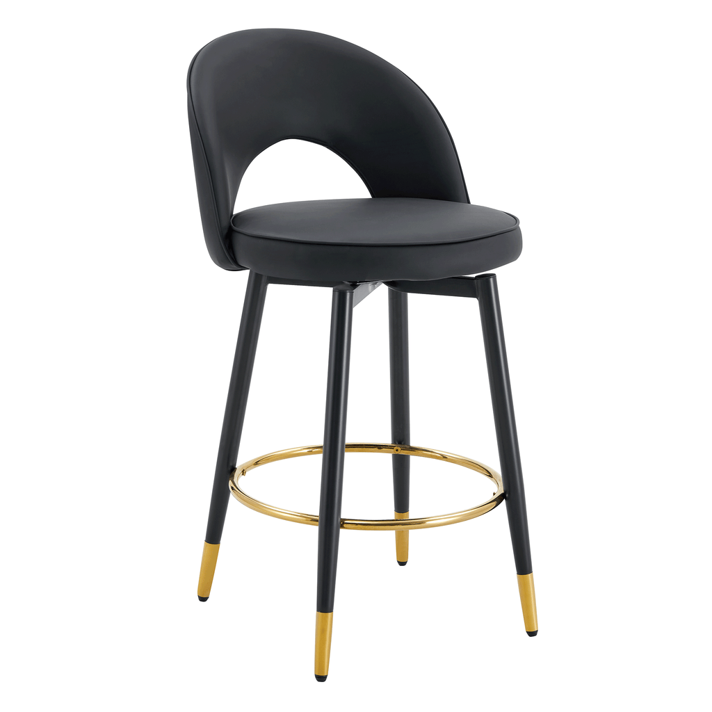 [variant:W3806P404776] 360° Swivel PU Leather Bar Stools – Set of 2 image 23
