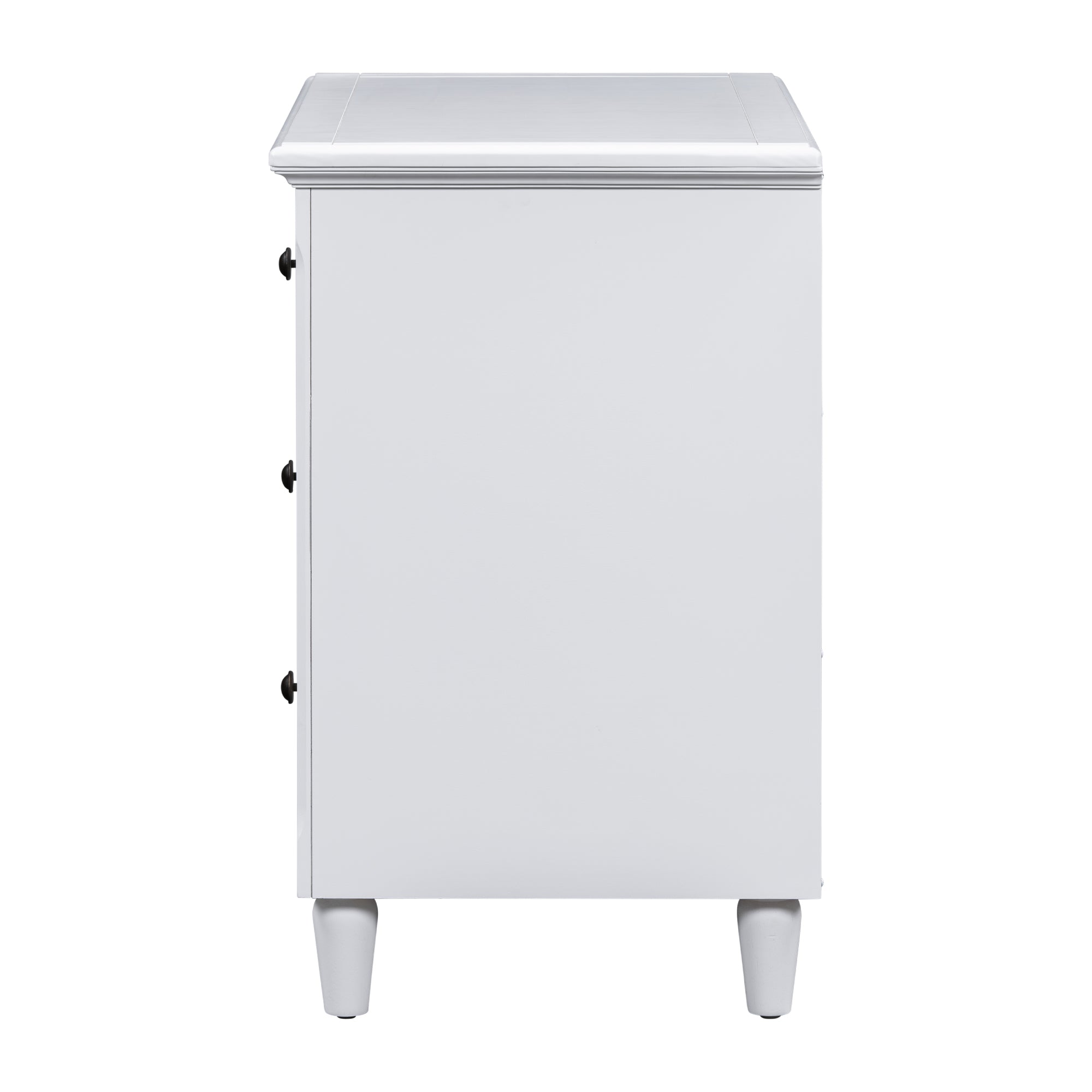 3-Drawer Painted Nightstand – 28-Inch — [variant:N889P444140K] White image 8
