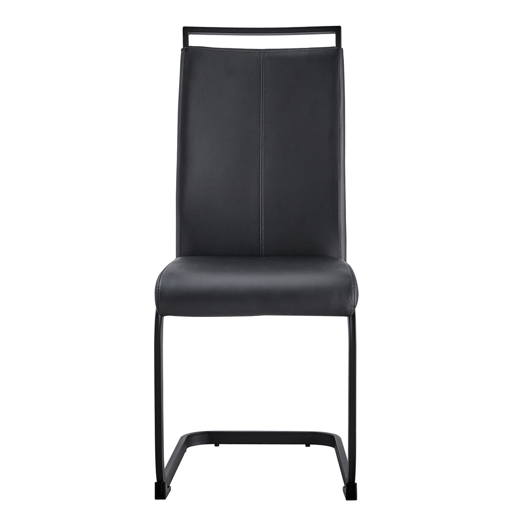 [variant:W3806P404689] Set of 2 Black PU Leather Dining Chairs image 19