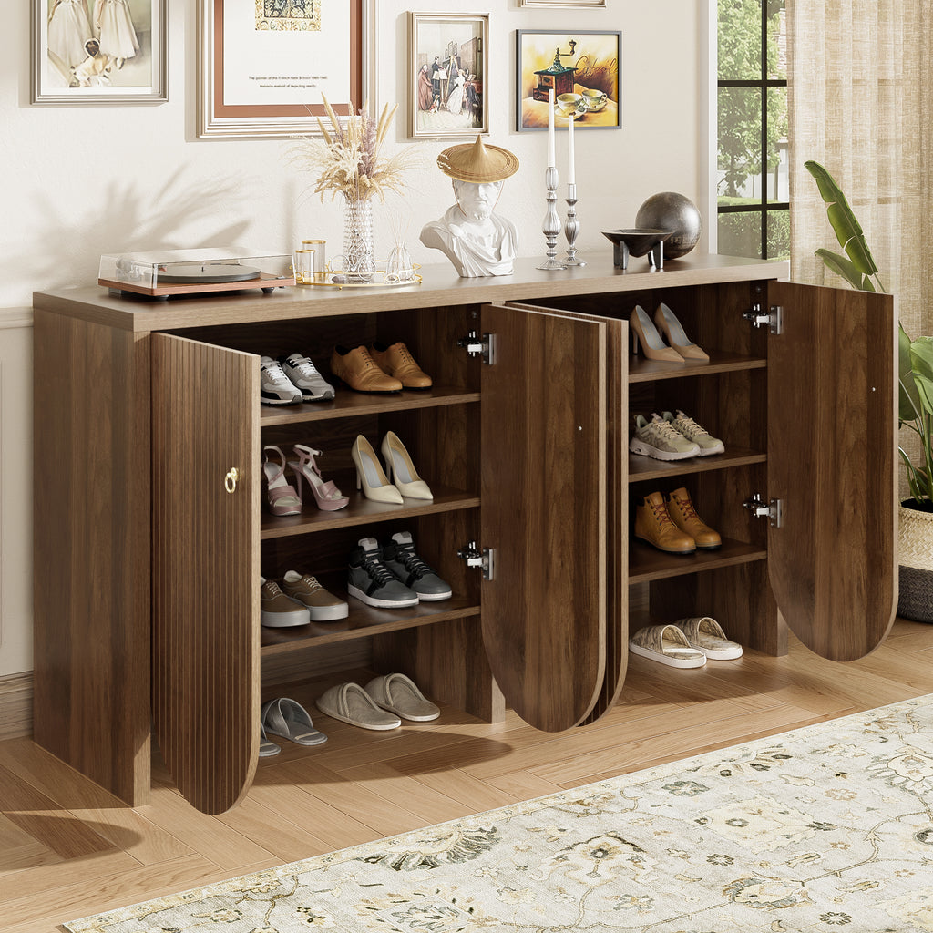 [variant:GA0002N] Fluted 4-Door Sideboard – Walnut image 11