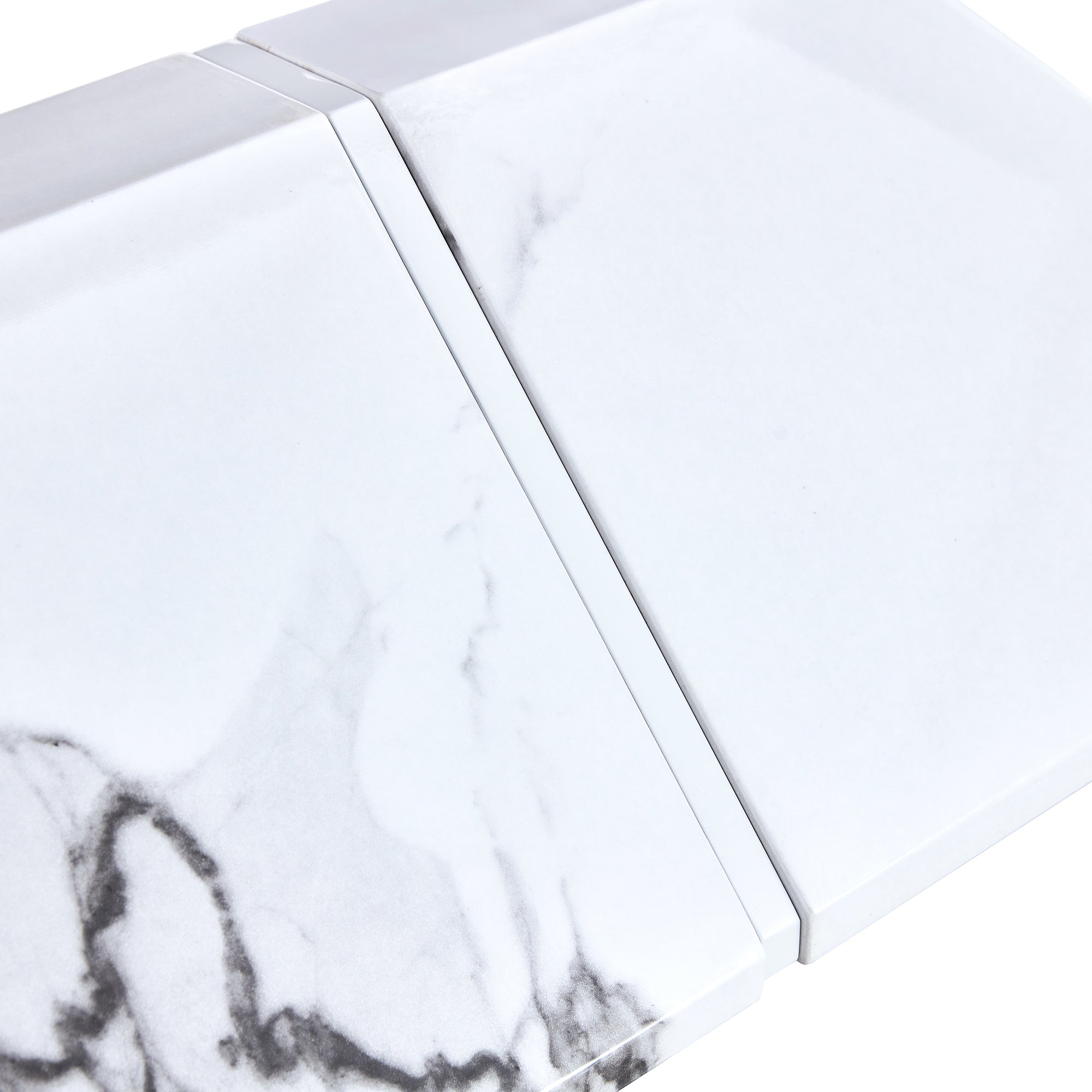 [variant:W3806S00015] White Marble-Look Dining Table image 13