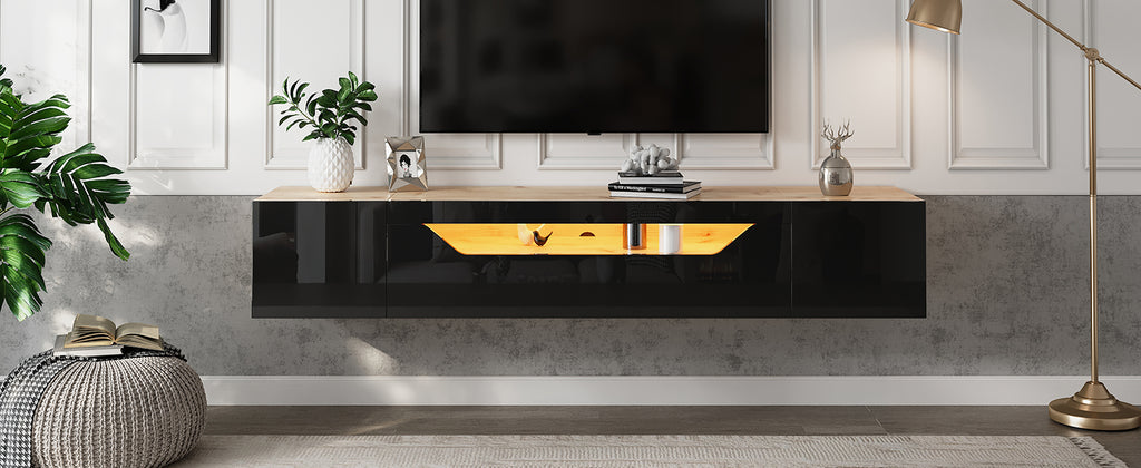 [variant:N892P428793Z] Floating LED TV Stand with Storage image 18