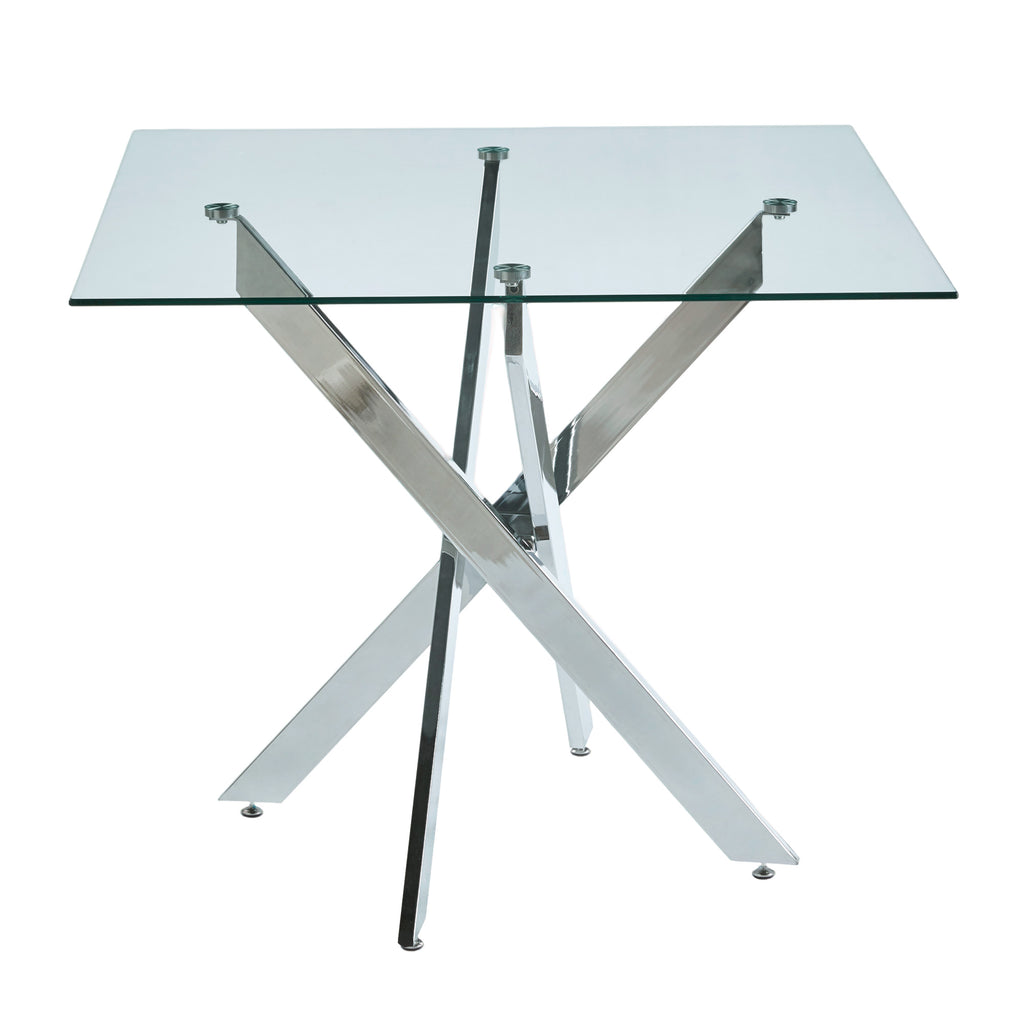 Glass Dining Table – Square or Round — [variant:W3808P395781] Chrome image 6