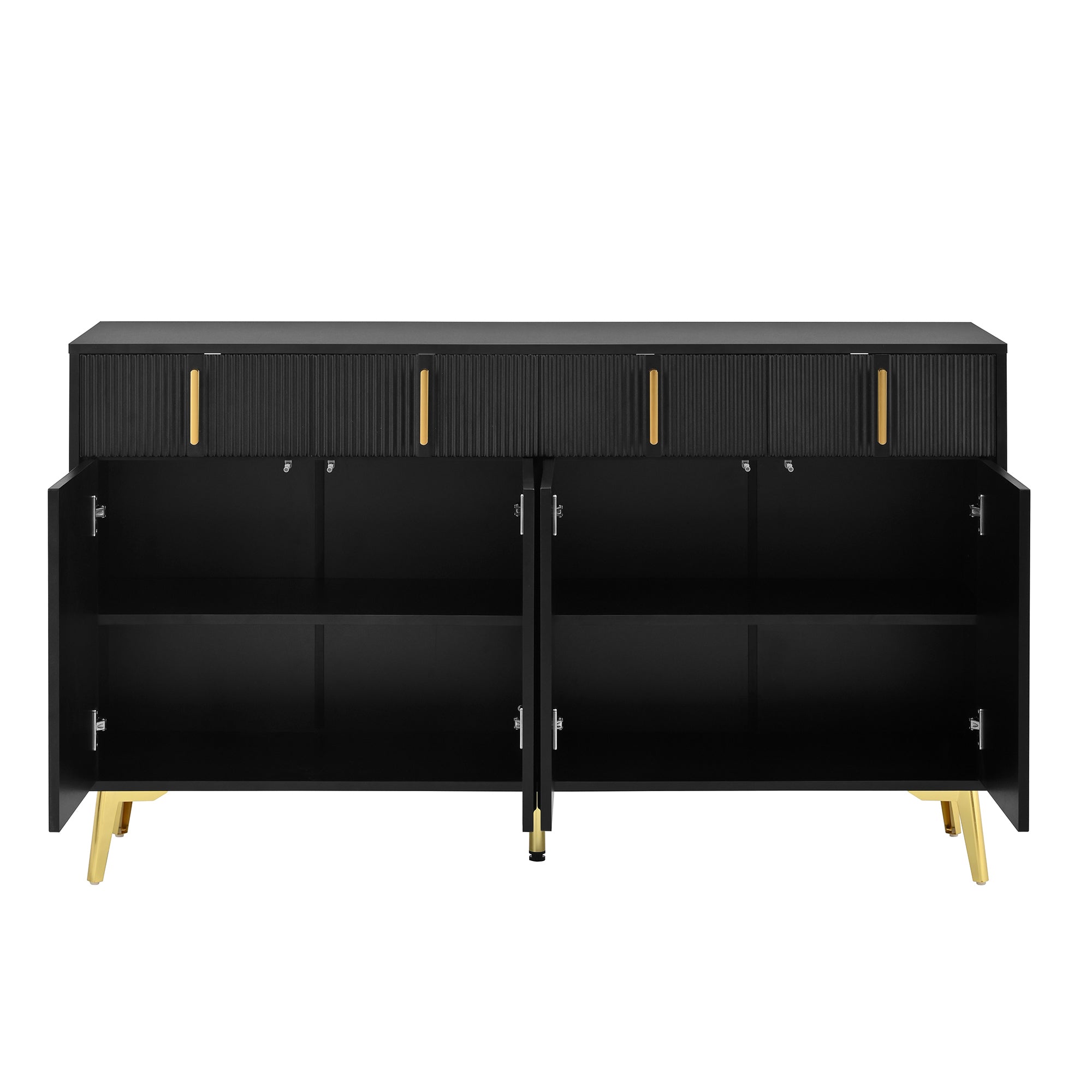 [variant:GA0021S] 4-Door Sideboard with 4 Drawers – Black and Gold image 22