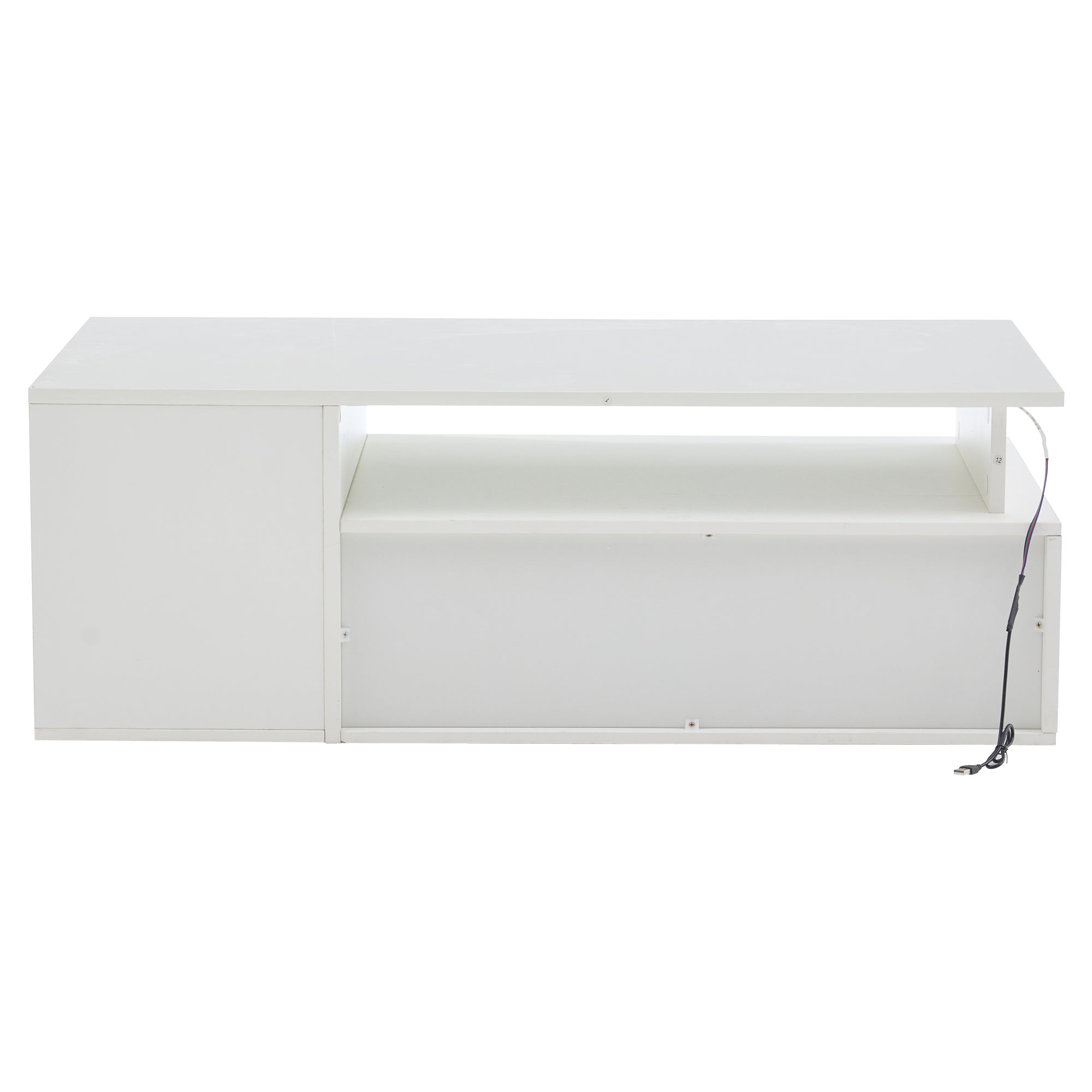 [variant:N892P428788W] High-Gloss LED Coffee Table with Open Storage image 28