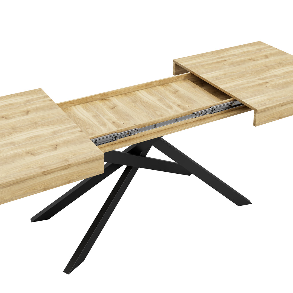 [variant:N859D000003E] Extendable Oak Dining Table – 55–71 Inch image 13