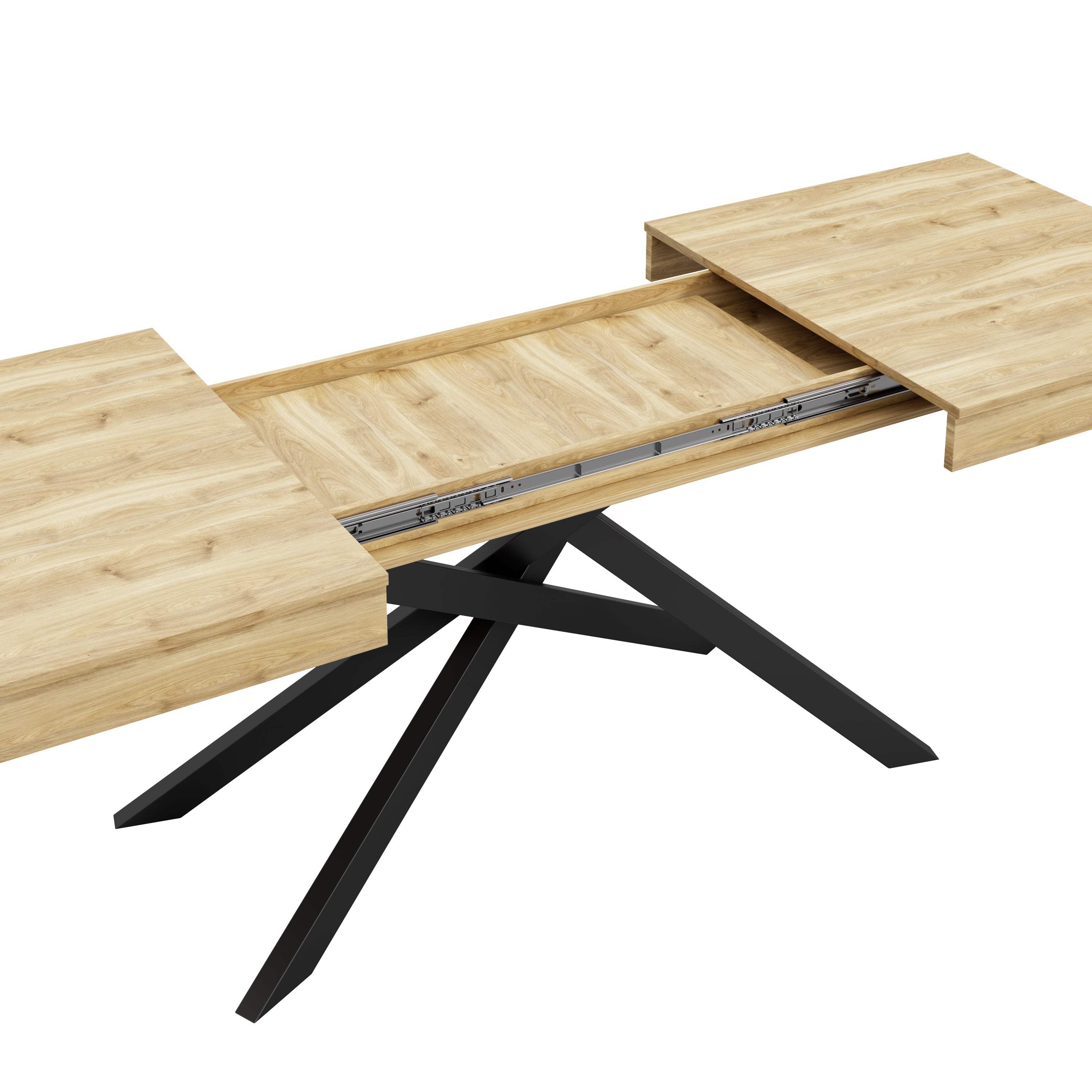 [variant:N859D000003E] Extendable Oak Dining Table – 55–71 Inch image 13