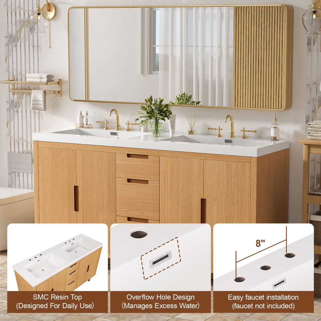 [variant:N848P000022N] Double-Sink Bathroom Vanity with SMC Sink – 59.3-Inch image 5