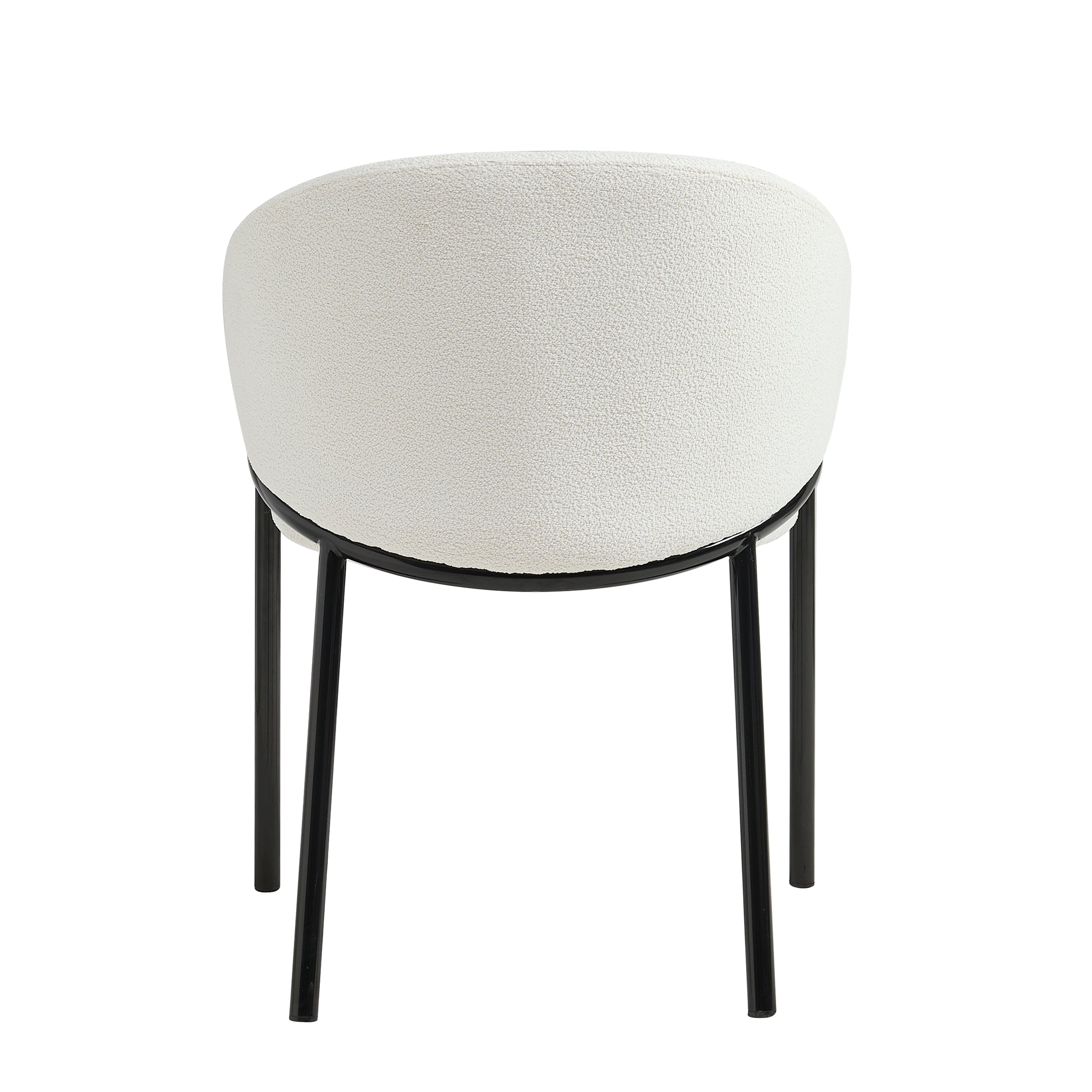 [variant:N876P313041A-2] Set of 4 Mid-Century Upholstered Dining Chairs – White image 7