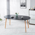 [variant:W3808P403944] Extendable Black Dining Table image 1
