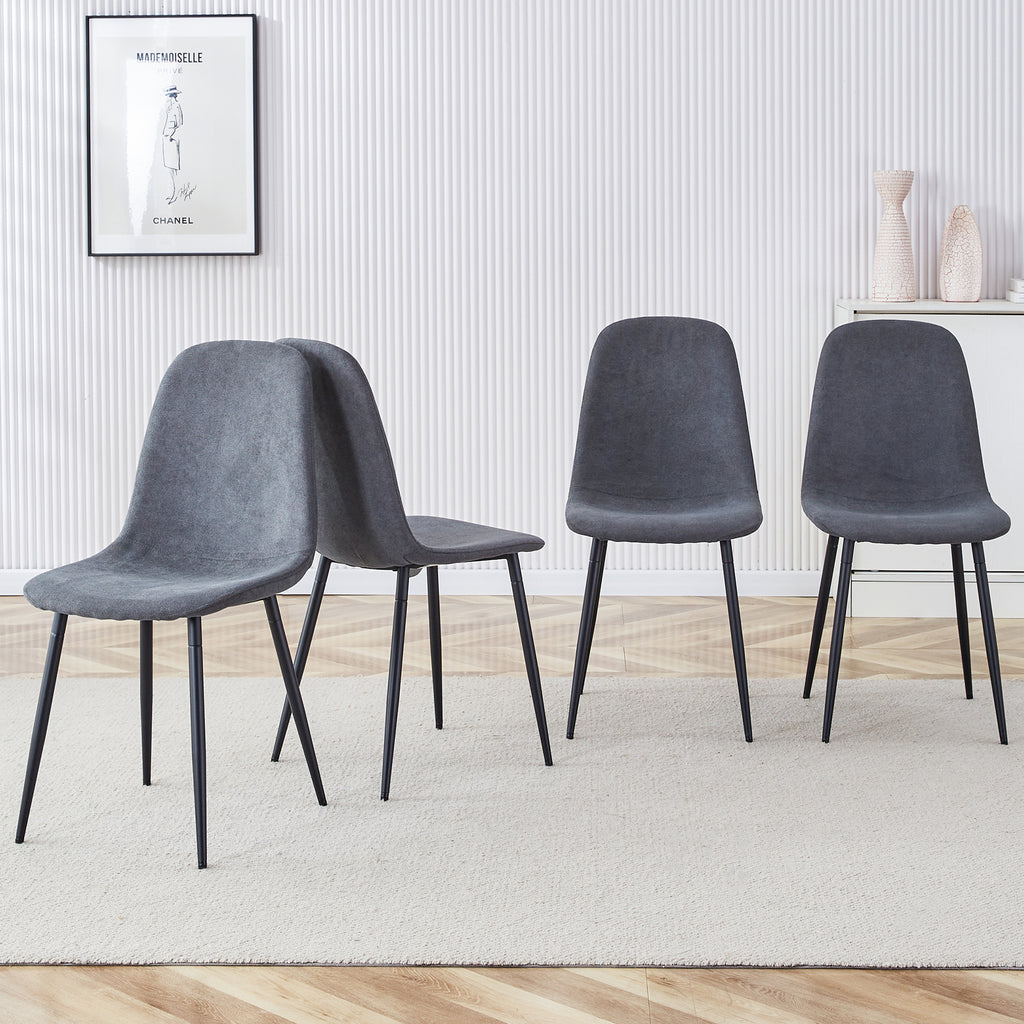 [variant:W3806P409446] Modern Dining Chairs – Set of 4 or 6 – Dark Gray image 1