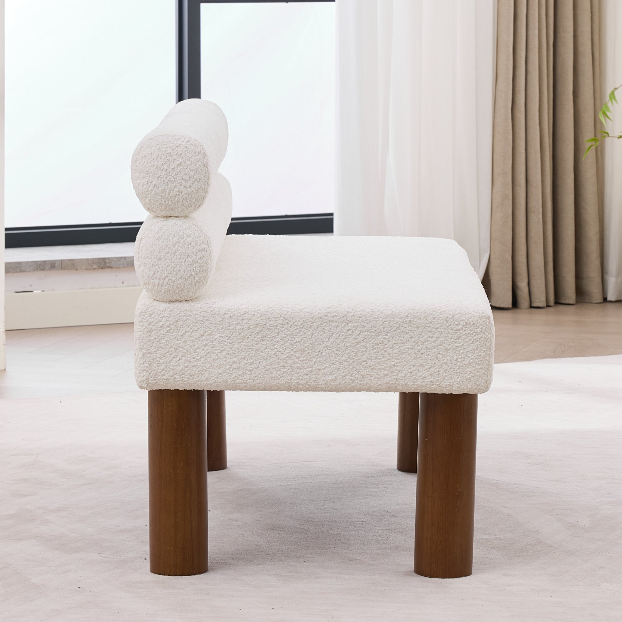 [variant:W5031P476711] Oversized Bouclé Dining Bench image 8