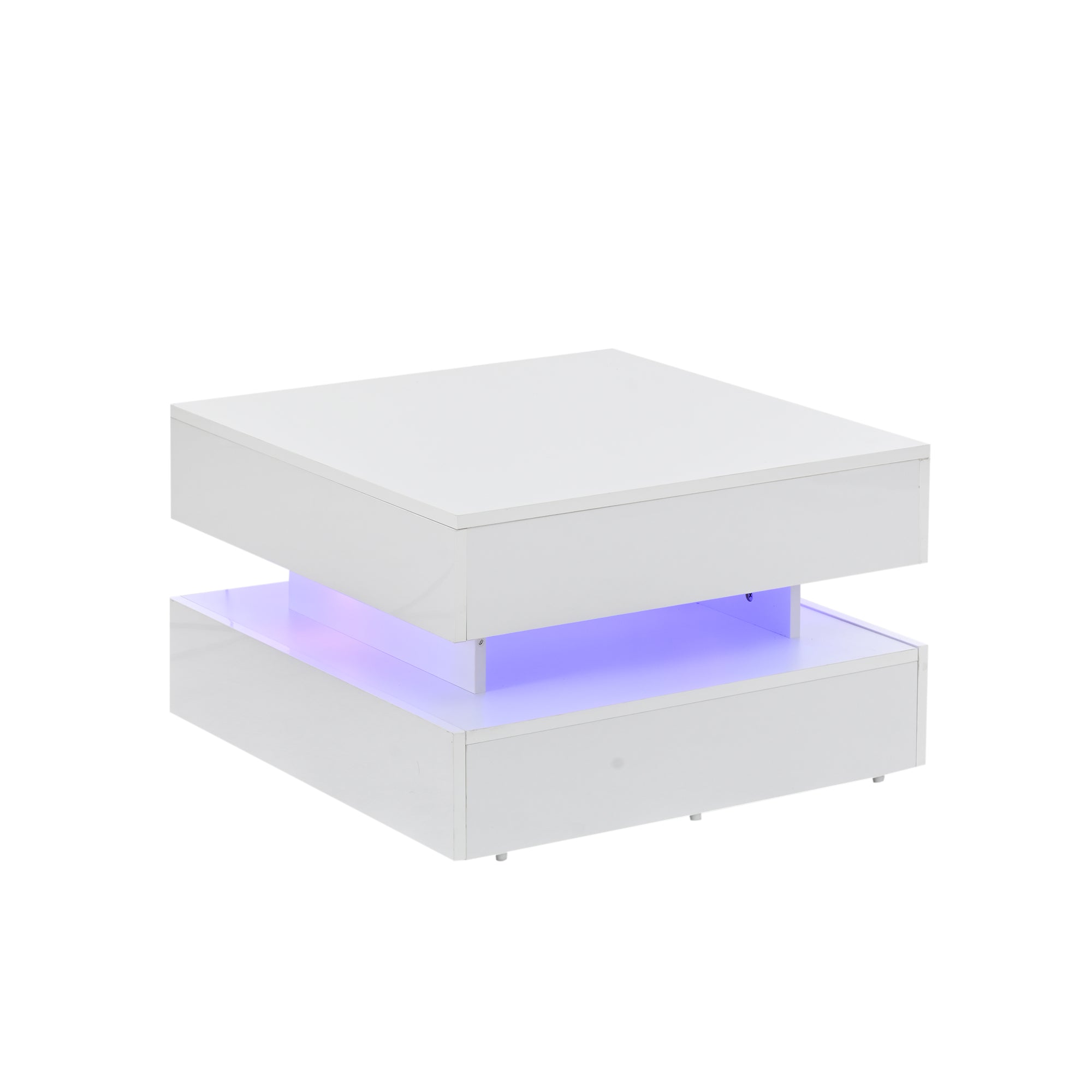 [variant:N892P407973W] White Lift-Top LED Coffee Table with 2 Drawers image 35