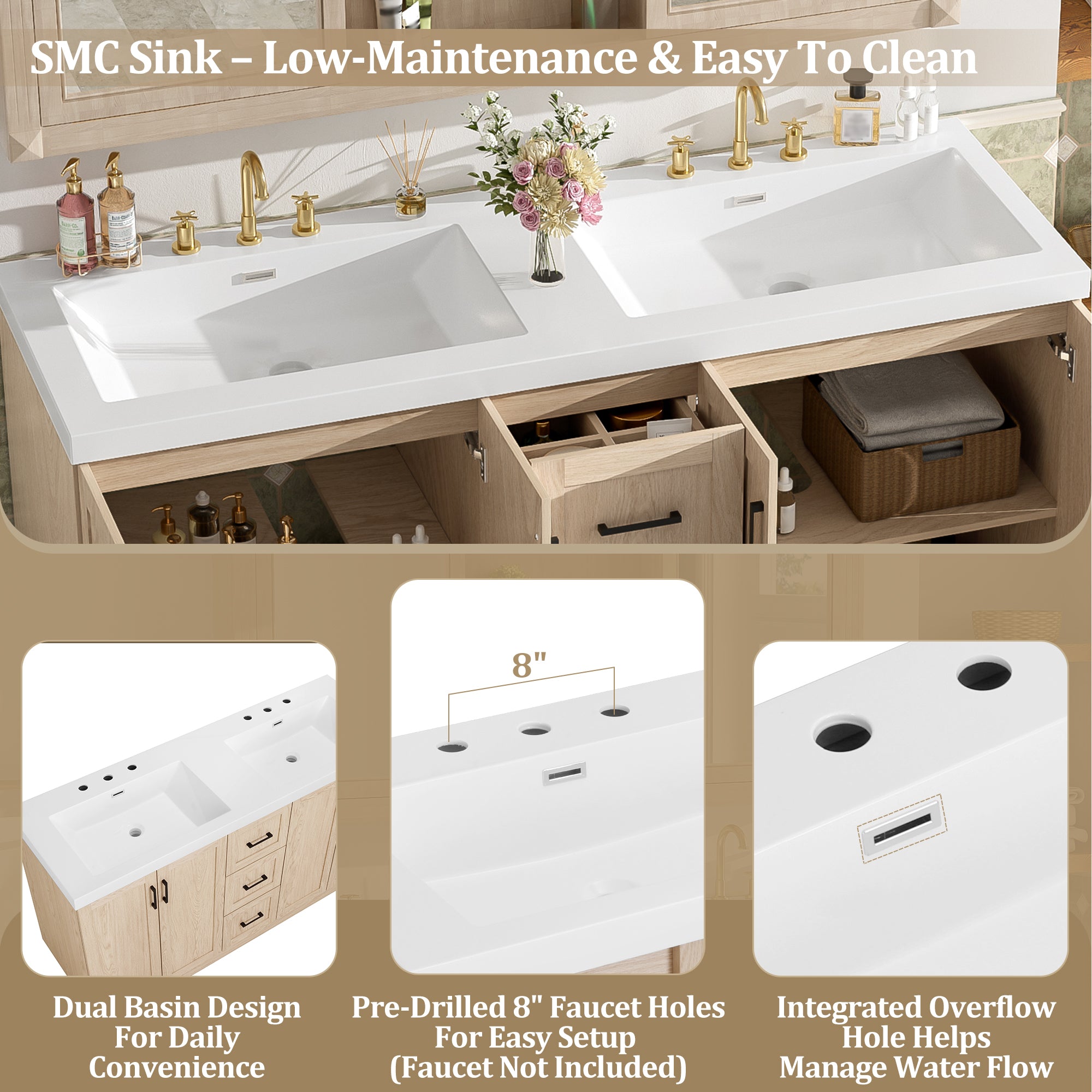 [variant:N848P000035N] Double-Sink Bathroom Vanity with Storage – 59-Inch image 14