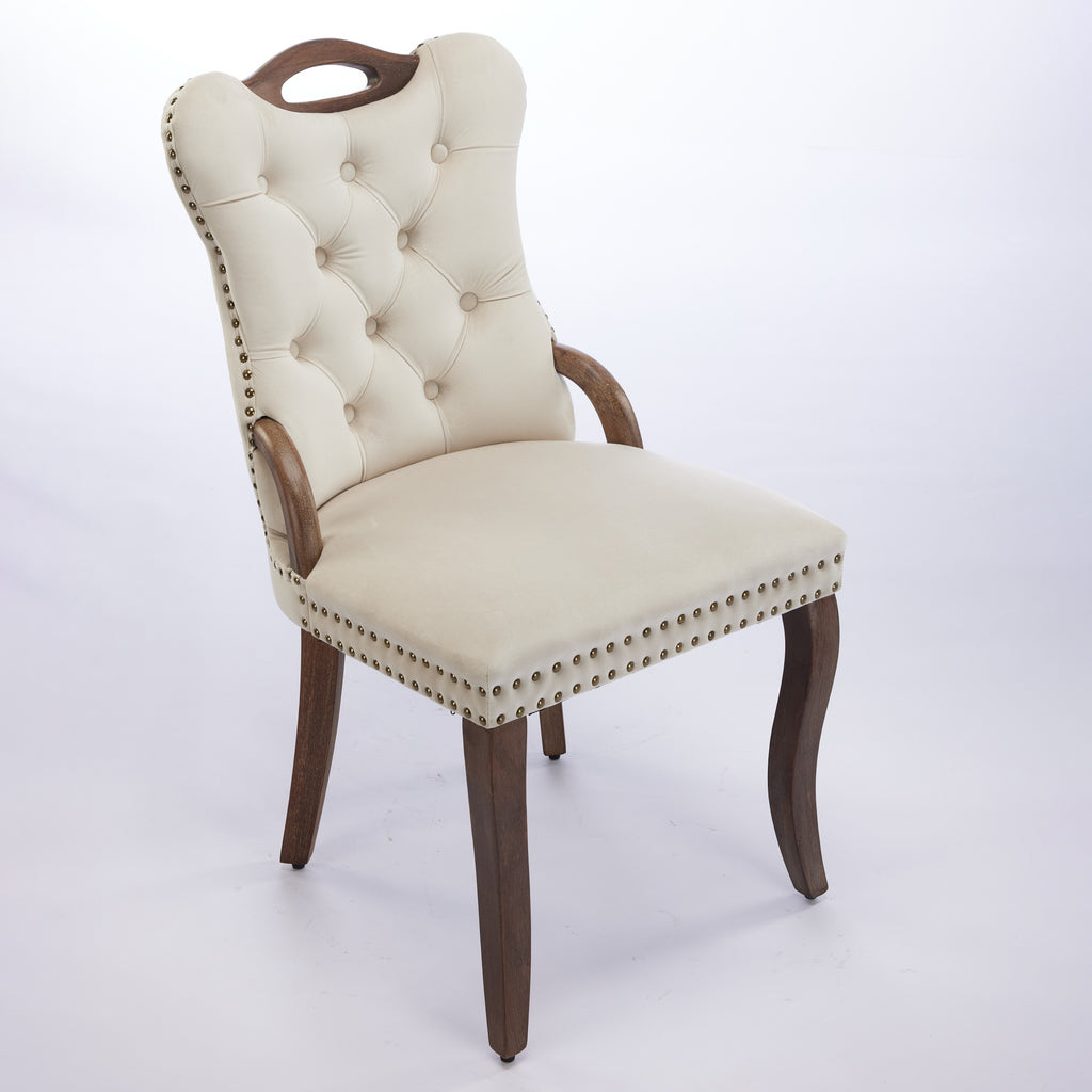 [variant:W5755P512977] Tufted Velvet Dining Armchairs – Set of 2 image 4