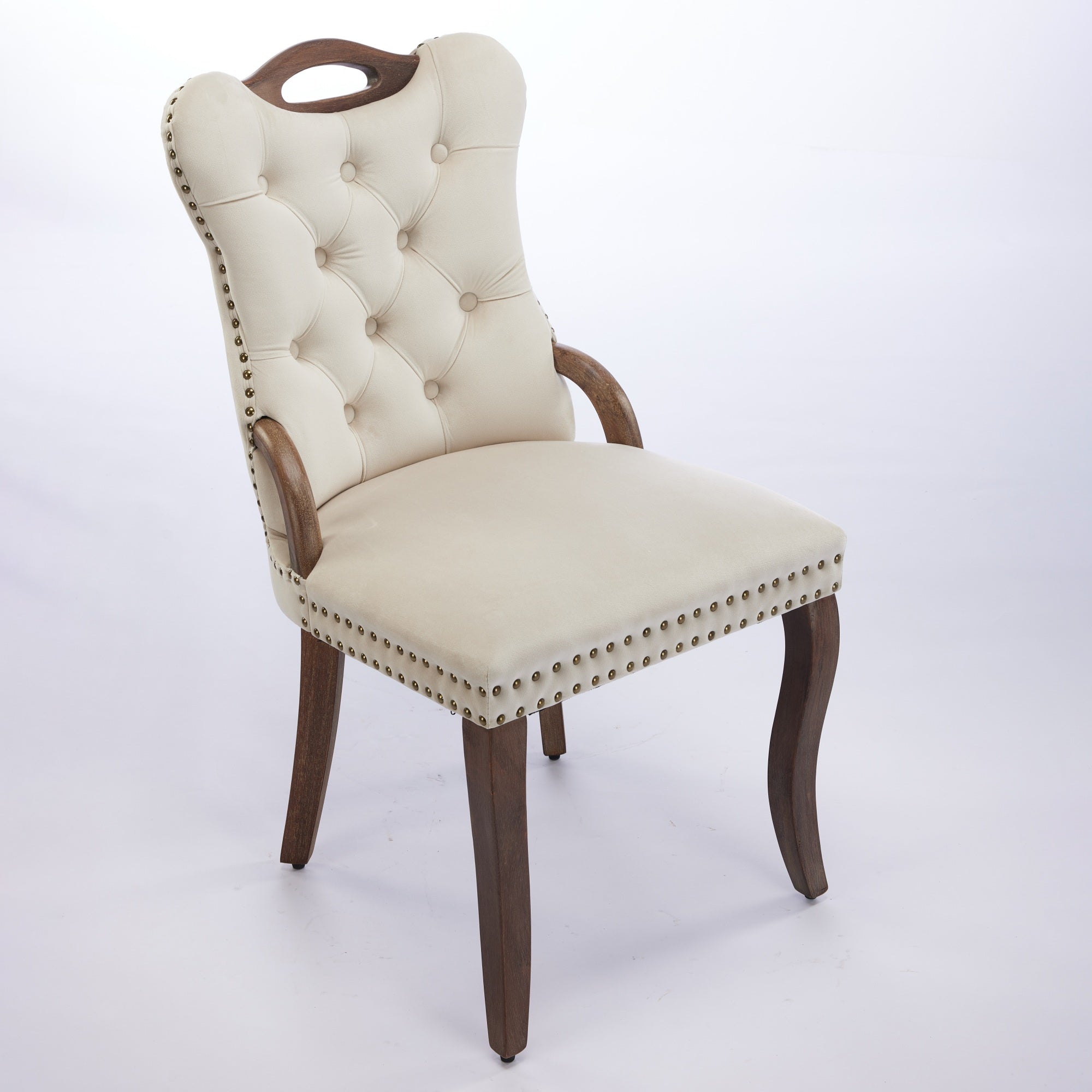 [variant:W5755P512977] Tufted Velvet Dining Armchairs – Set of 2 image 4