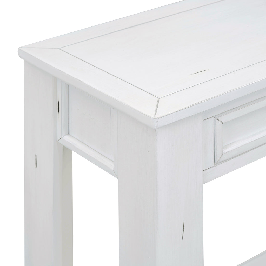 [variant:N852P245606K] Console Table with Drawers & Bottom Shelf – Antique White image 15