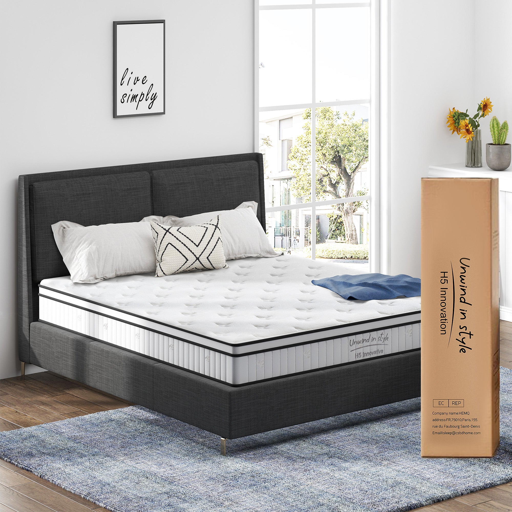 [variant:W3686P353672] Twin Hybrid Memory Foam Mattress – 8-Inch image 5