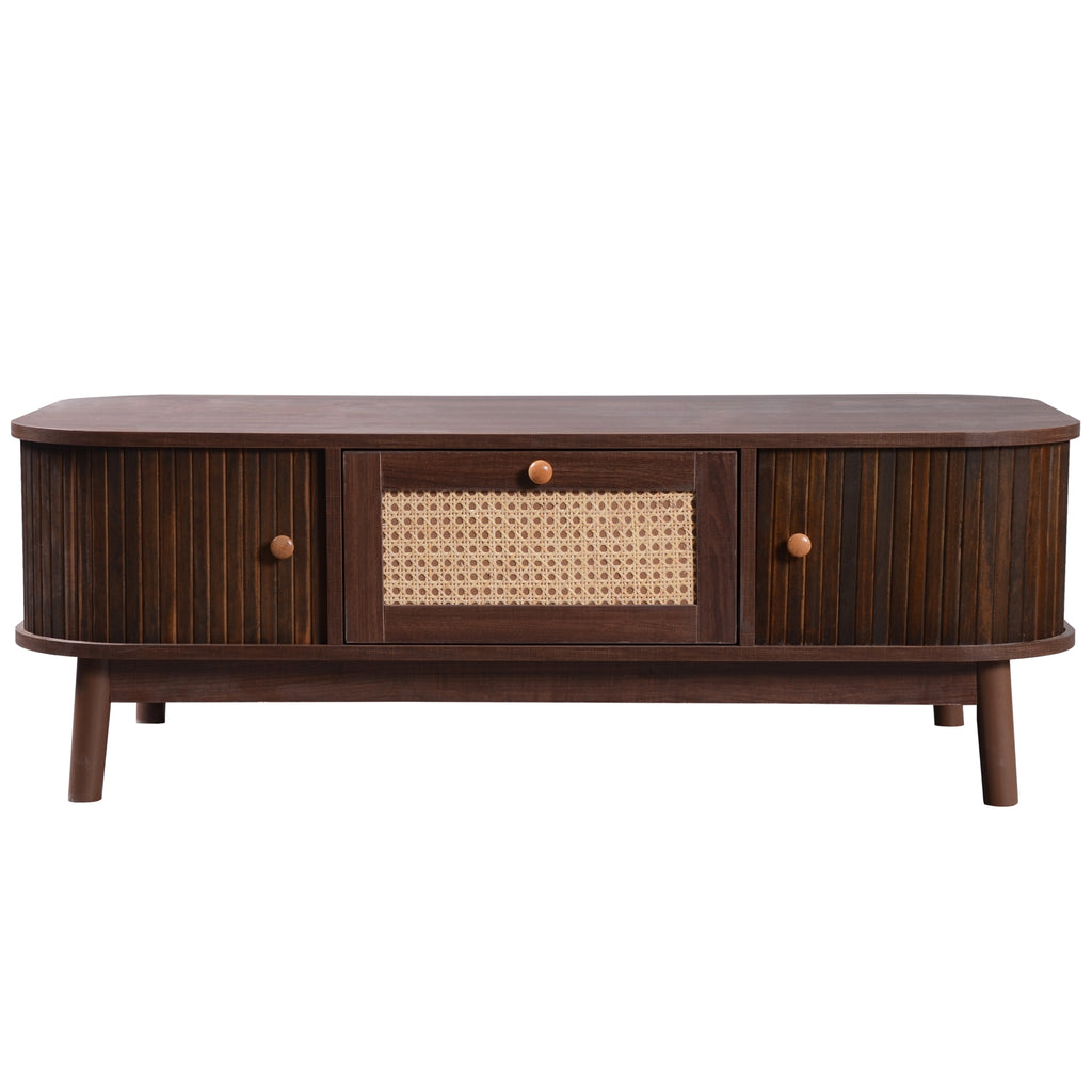 [variant:N875P360725N] Natural Rattan Coffee Table with Sliding Doors image 19