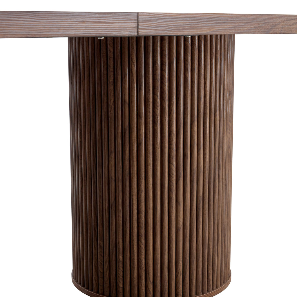 [variant:W3806S00019] Walnut Roman-Column Dining Table – 78.7-Inch image 15