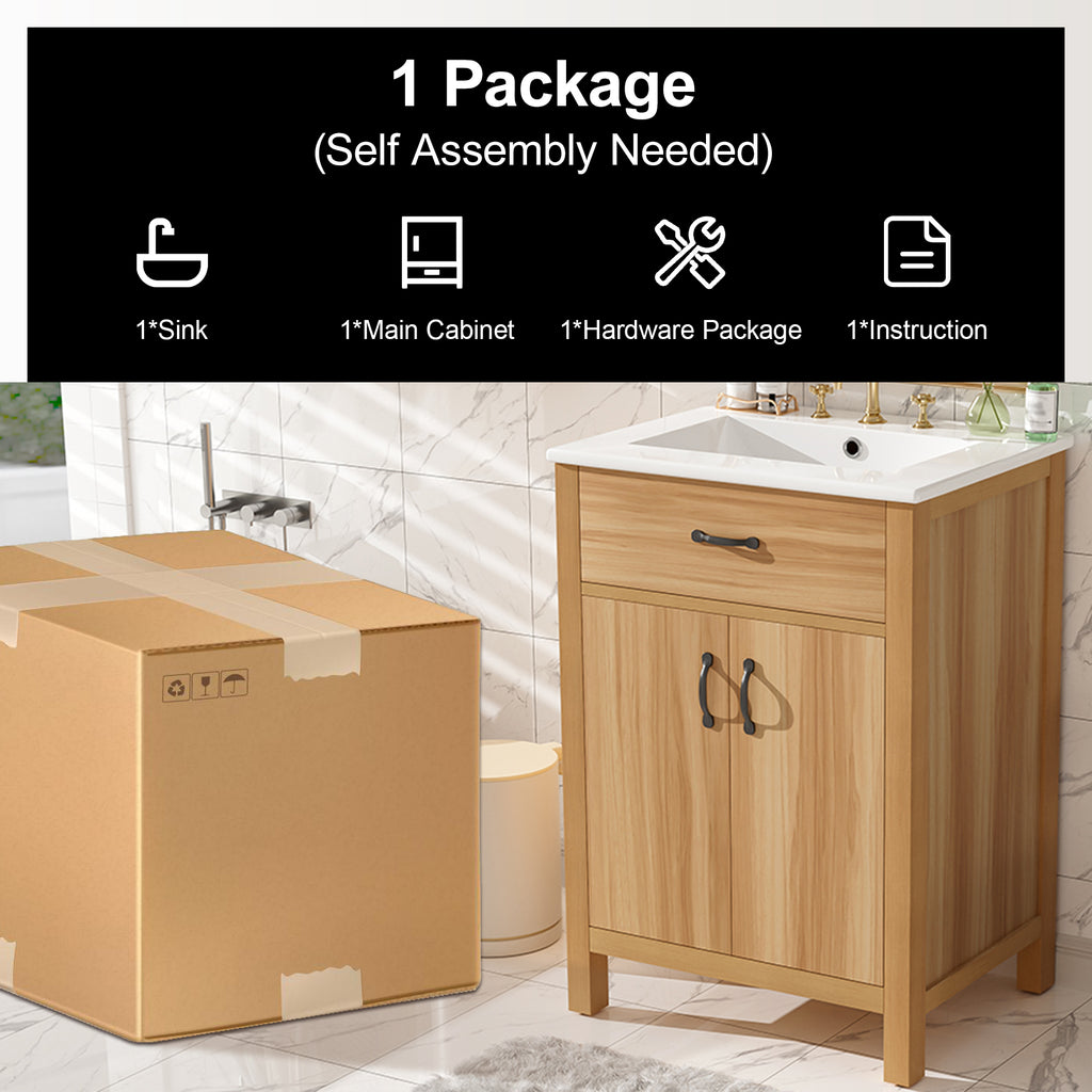 [variant:N848P469792N] Solid Wood Bathroom Vanity with Ceramic Sink – 24-Inch image 9